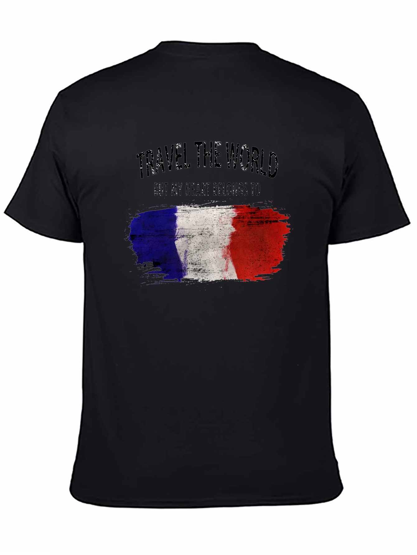 Travel the World France Flag Graphic T-Shirt