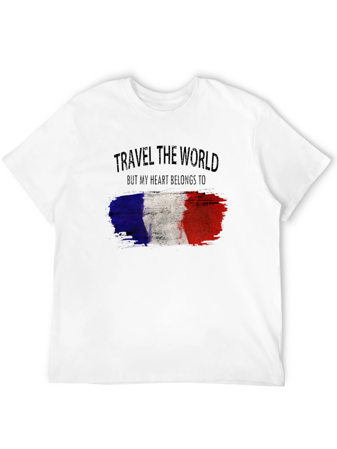 Travel the World France Flag Graphic T-Shirt
