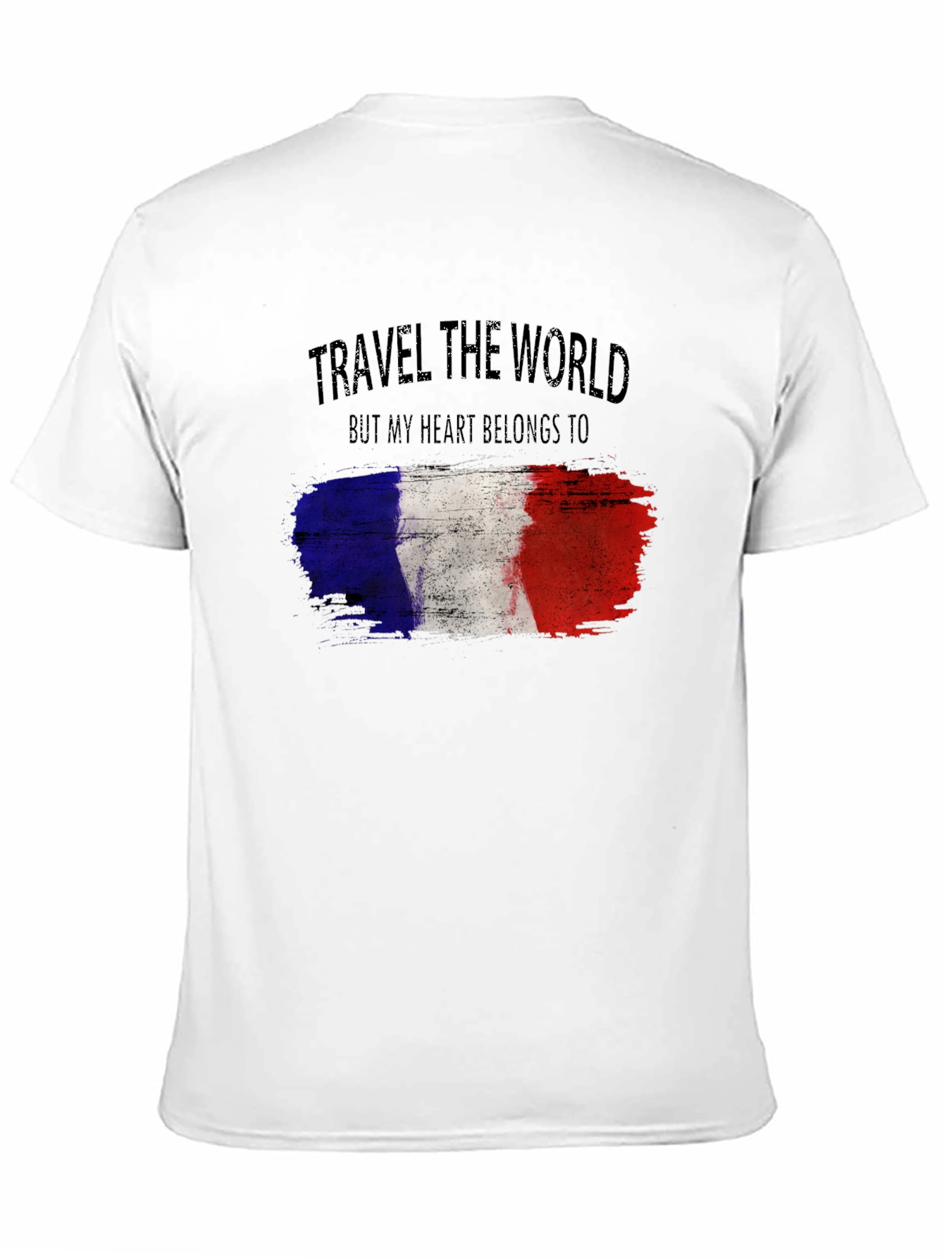 Travel the World France Flag Graphic T-Shirt