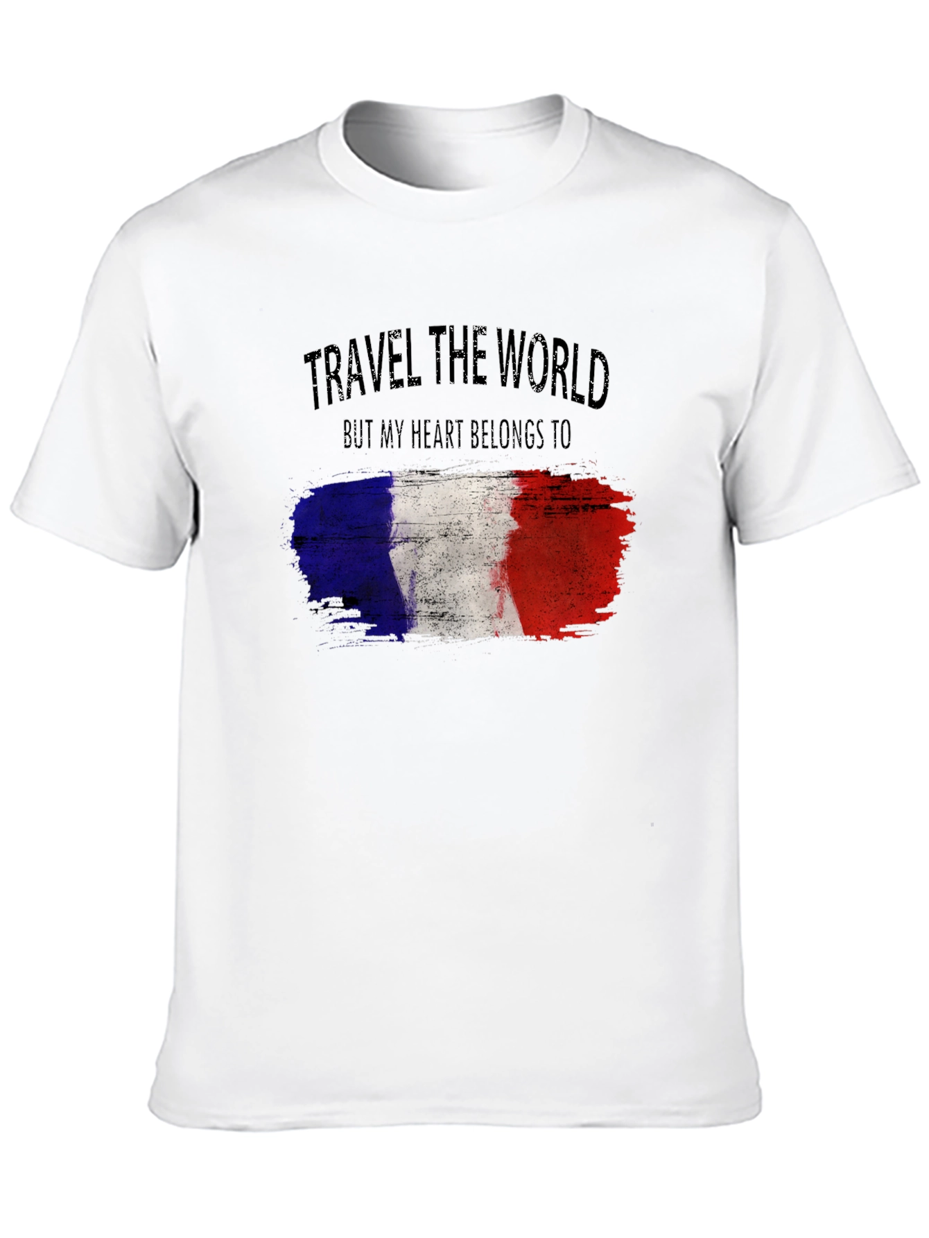 Travel the World France Flag Graphic T-Shirt