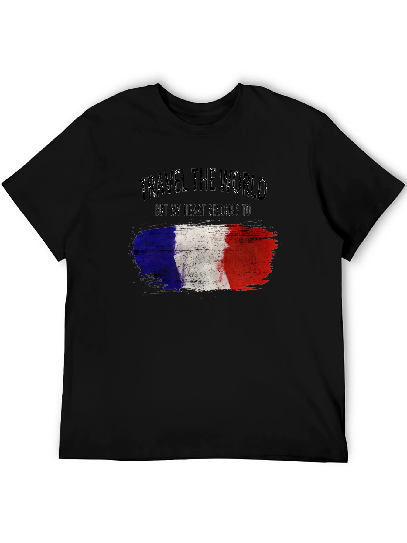 Travel the World France Flag Graphic T-Shirt