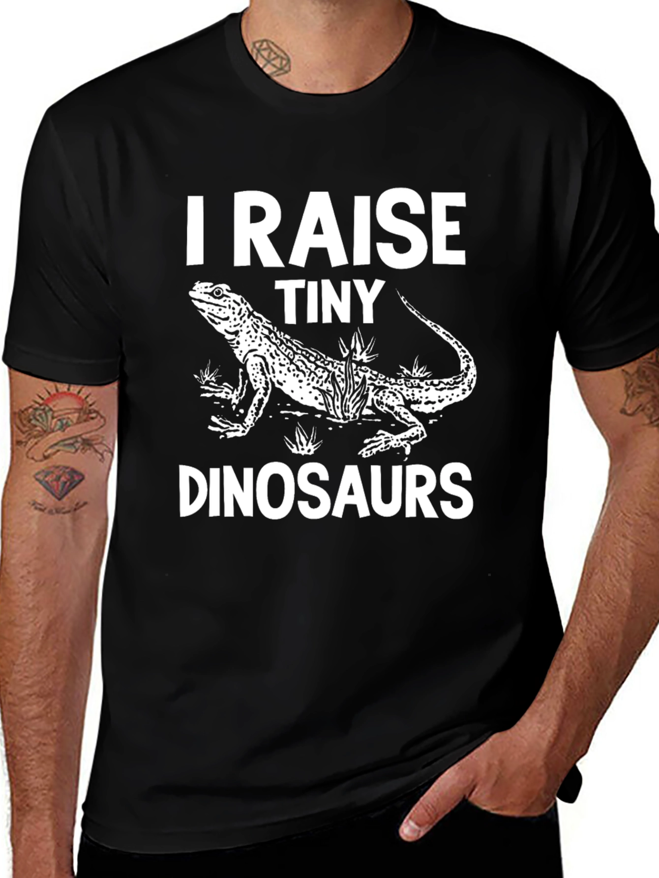 I Raise Tiny Dinosaurs T-Shirt Lizard Pet Owner