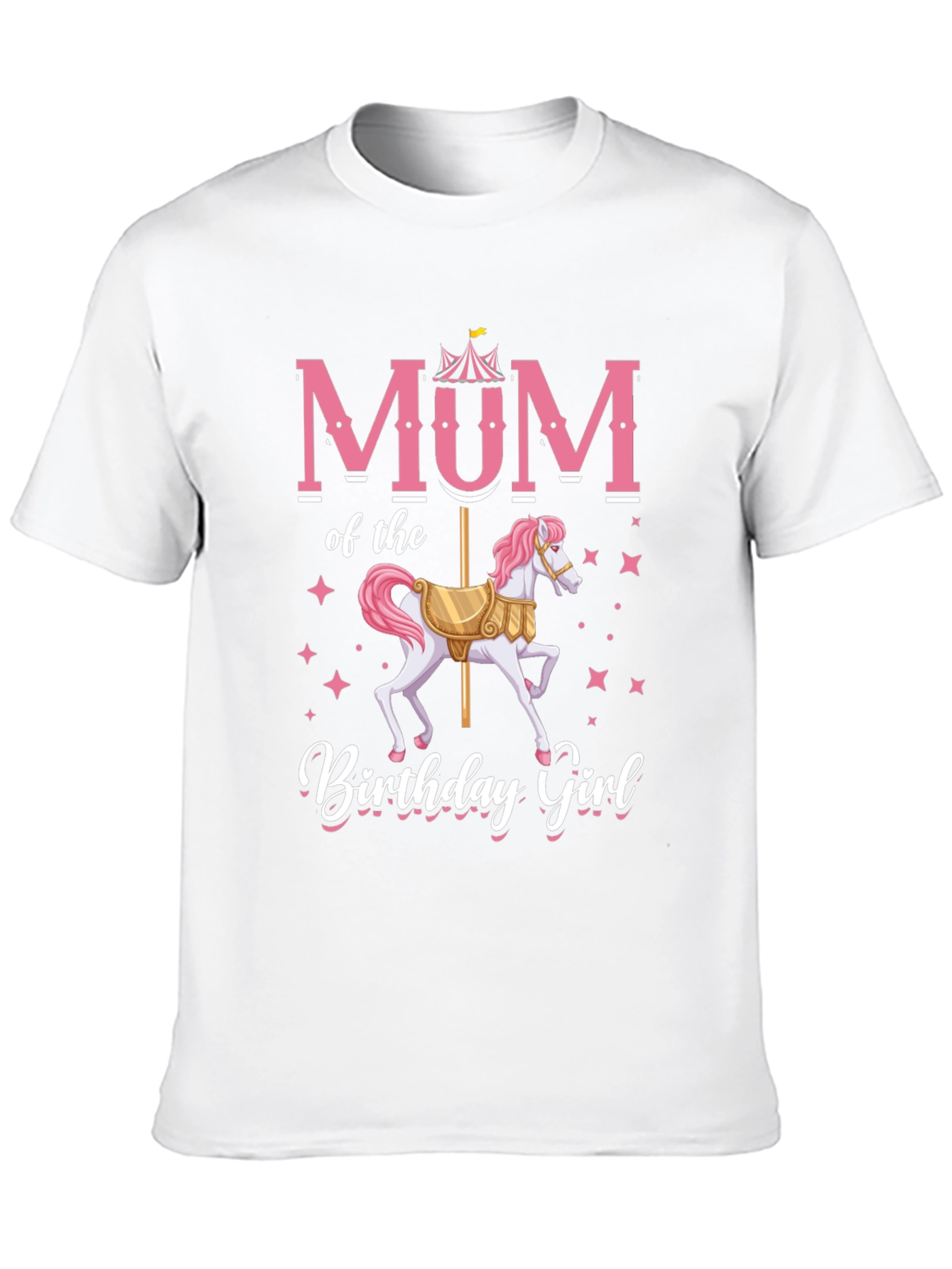 Mum Birthday Girl T-Shirt Carousel Horse