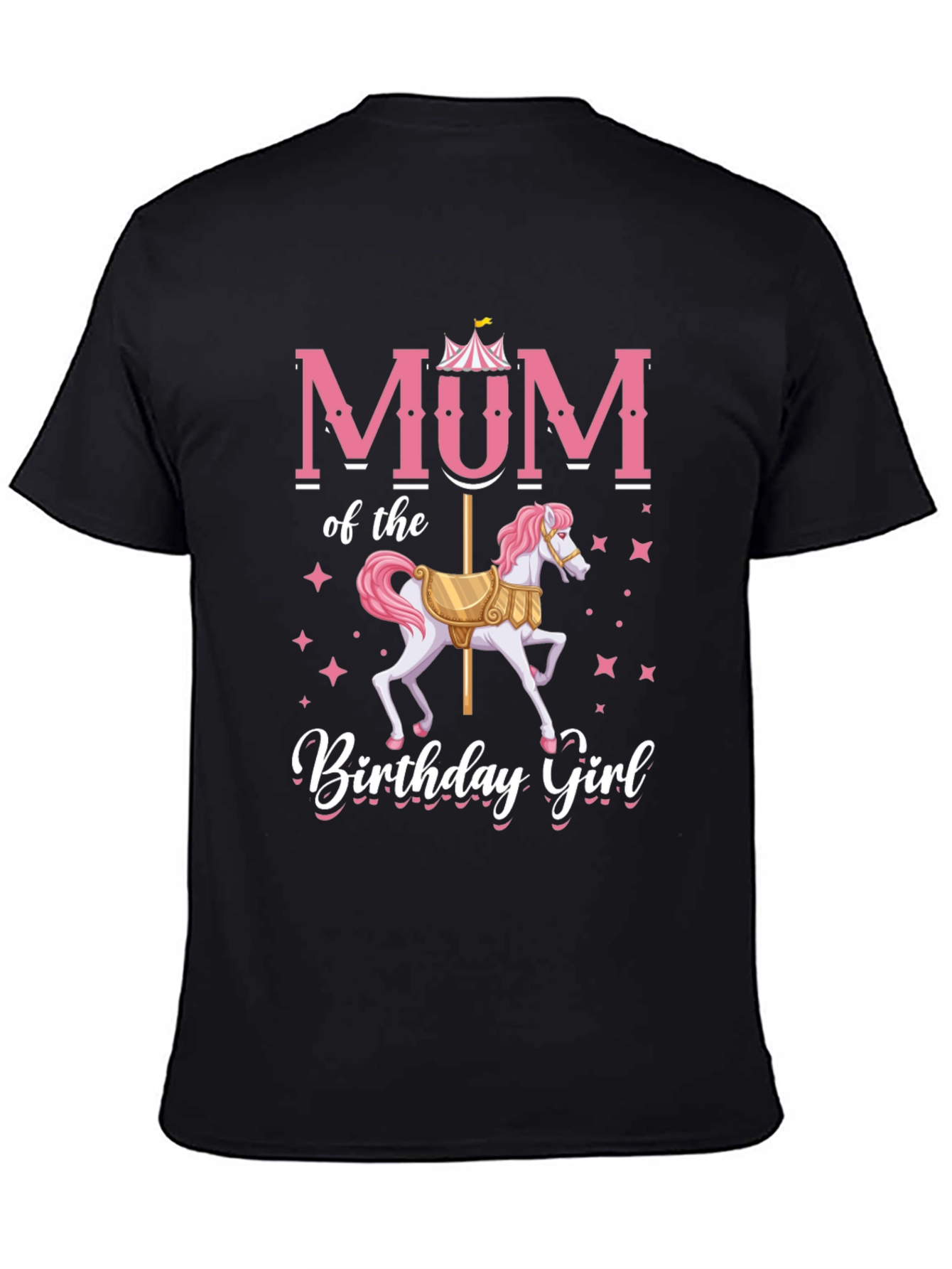Mum Birthday Girl T-Shirt Carousel Horse