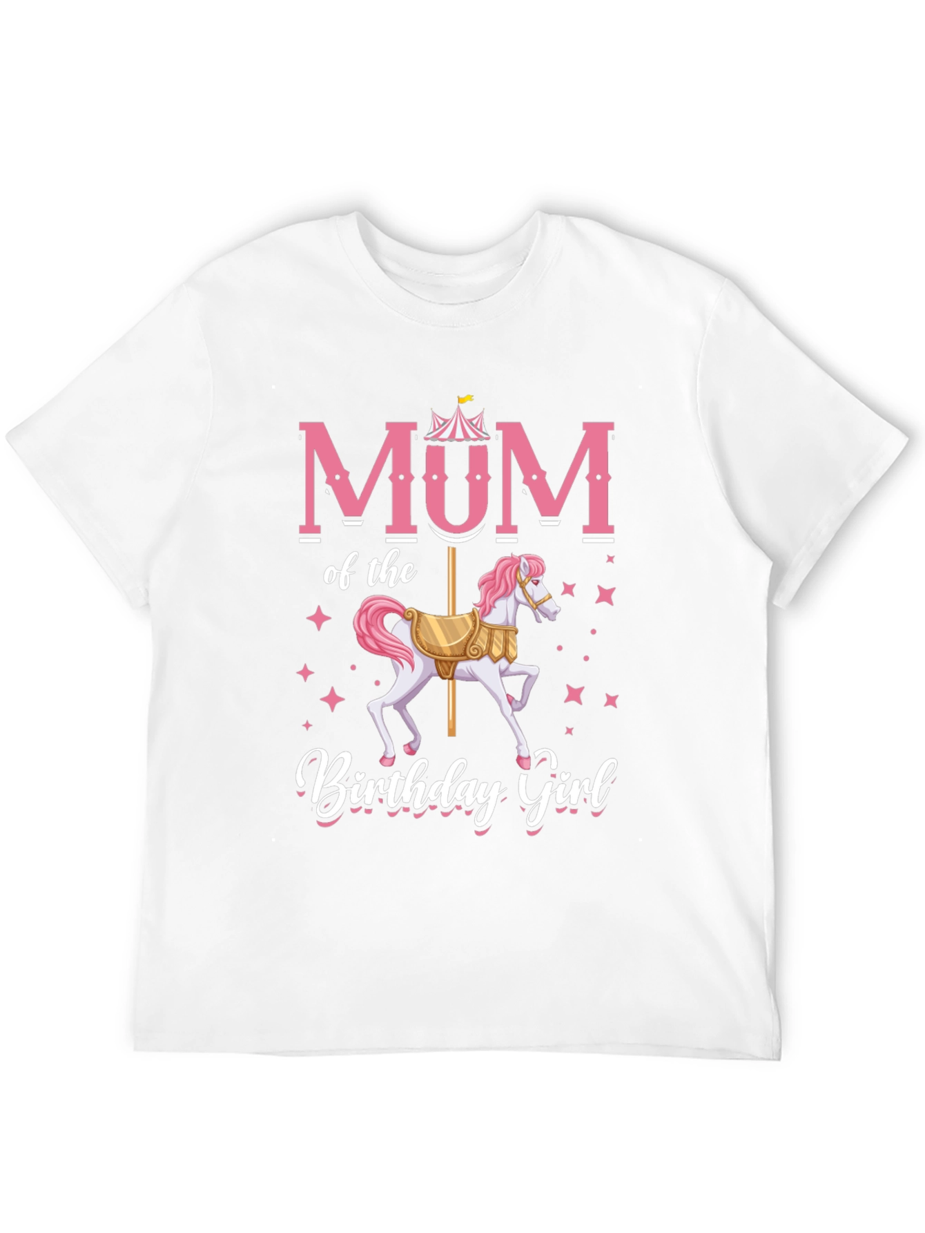 Mum Birthday Girl T-Shirt Carousel Horse