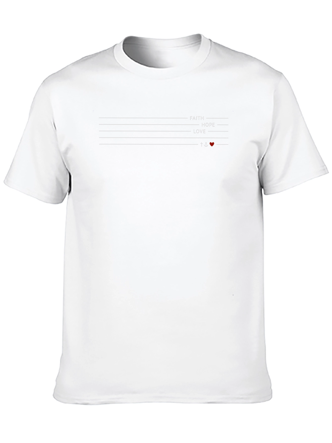 Faith Hope Love Graphic Tee - Mens Black T-Shirt