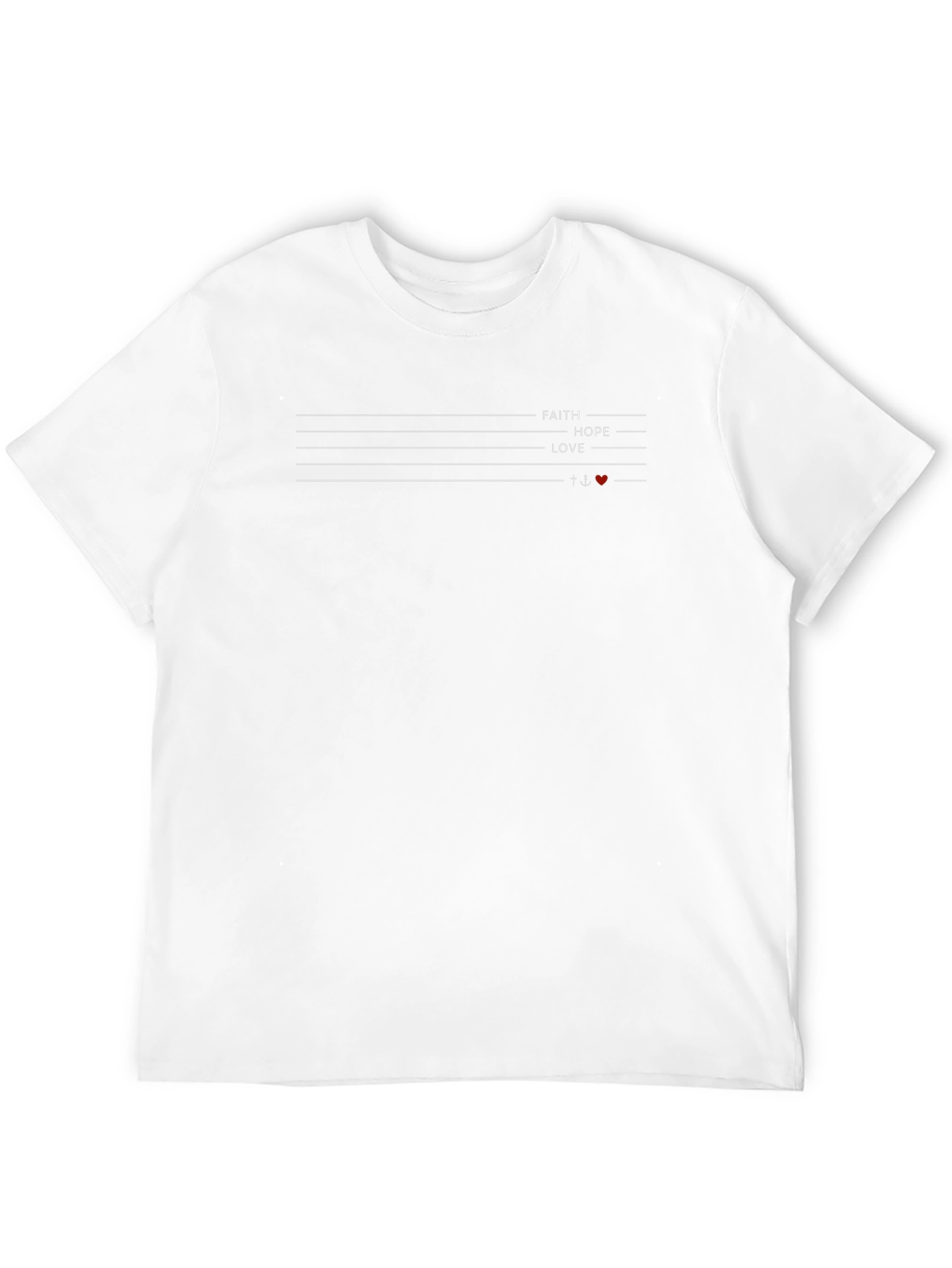 Faith Hope Love Graphic Tee - Mens Black T-Shirt