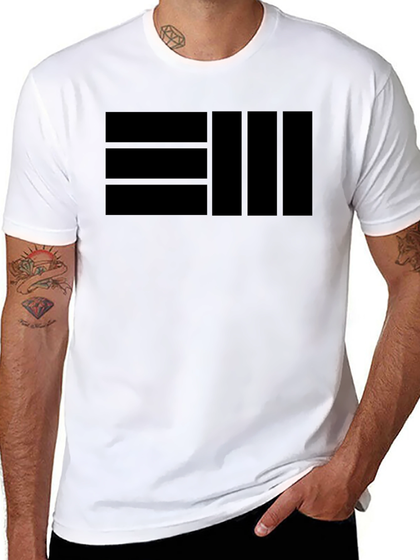 Modern Black Graphic Tee - Minimalist Design
