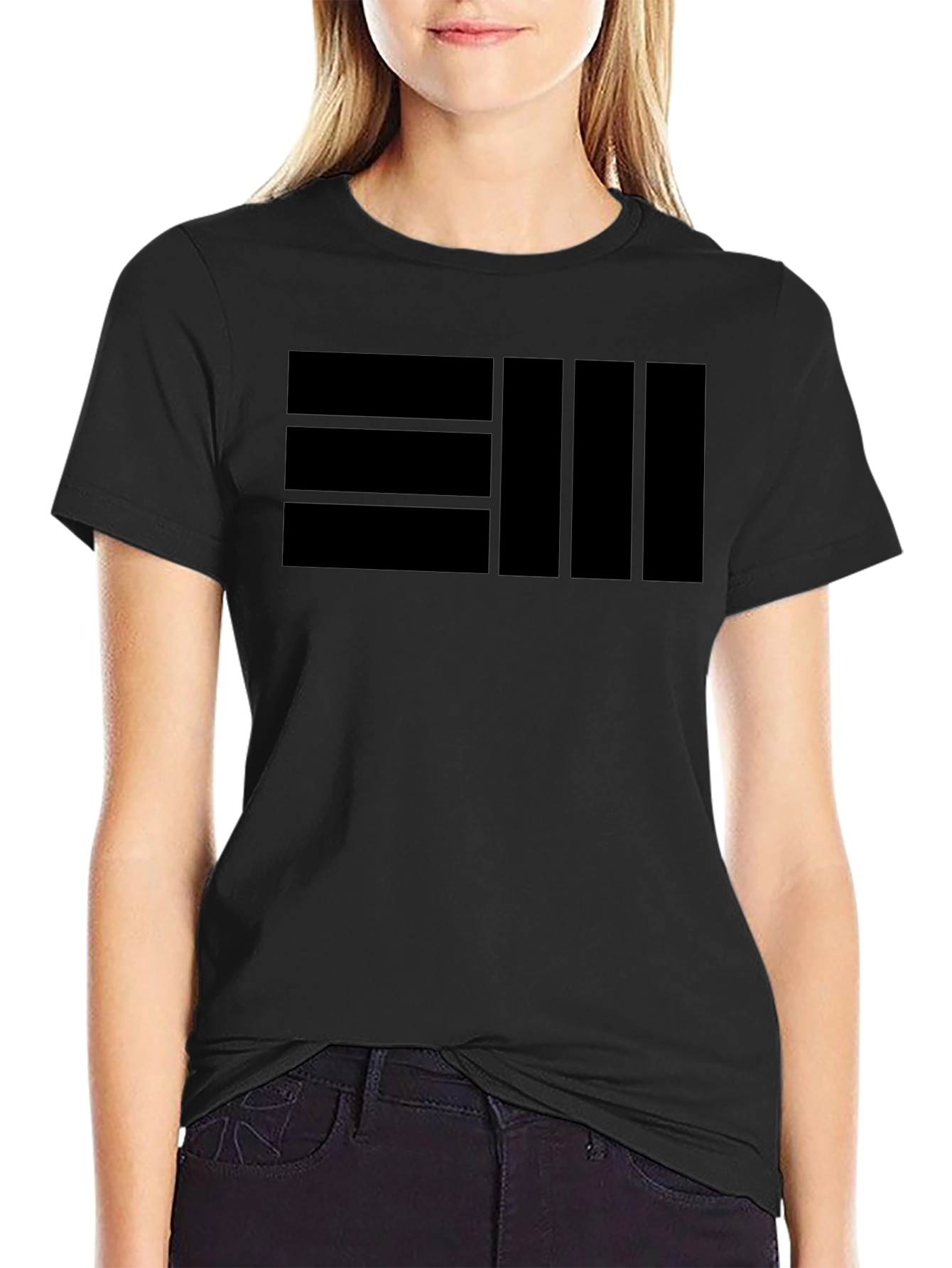 Modern Black Graphic Tee - Minimalist Design