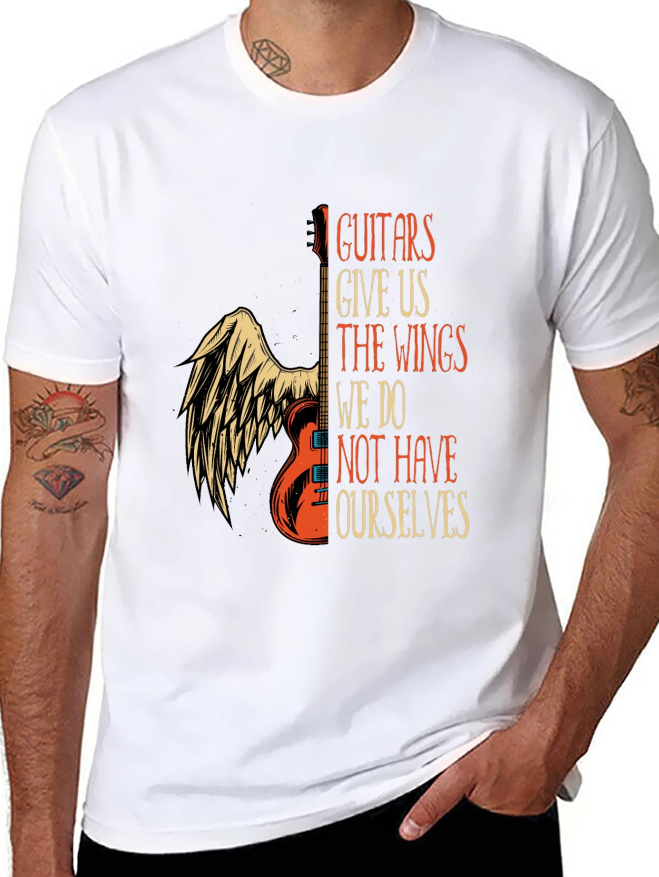 Guitar Wings Graphic T-Shirt: Music Lovers Tee