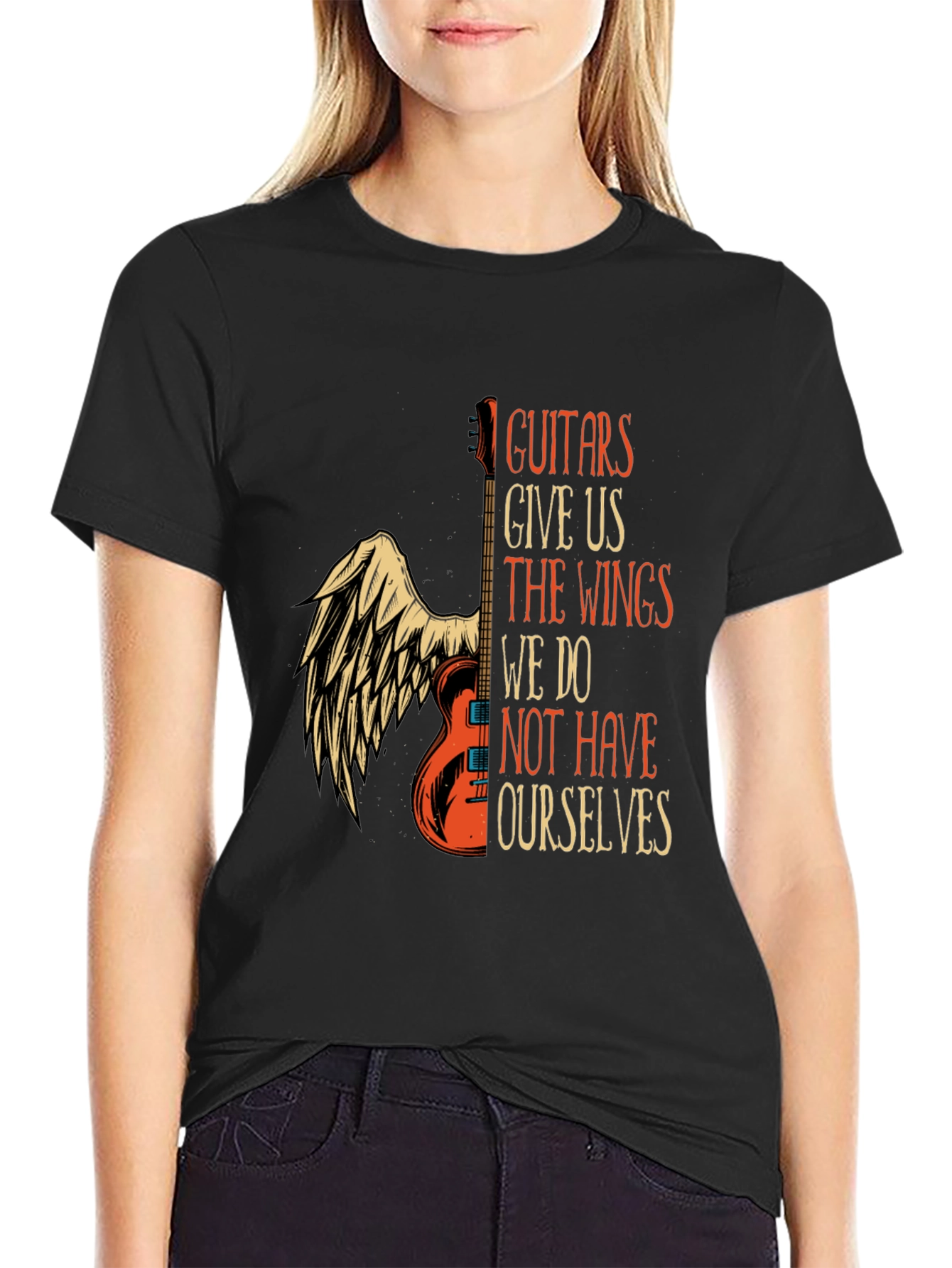 Guitar Wings Graphic T-Shirt: Music Lovers Tee