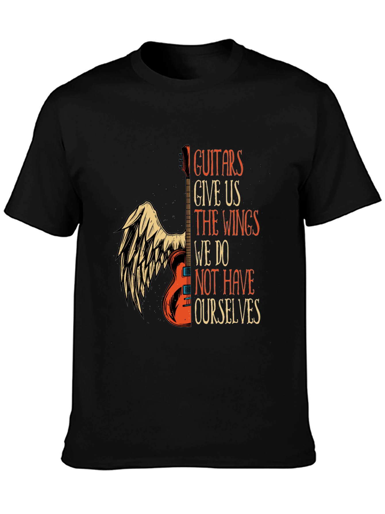 Guitar Wings Graphic T-Shirt: Music Lovers Tee