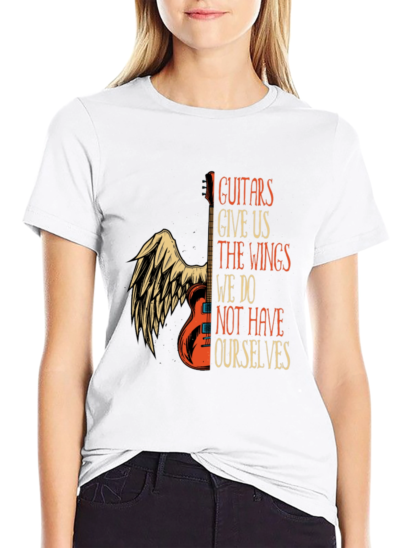 Guitar Wings Graphic T-Shirt: Music Lovers Tee