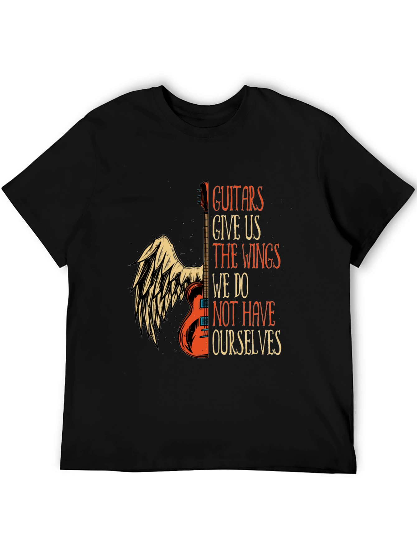 Guitar Wings Graphic T-Shirt: Music Lovers Tee