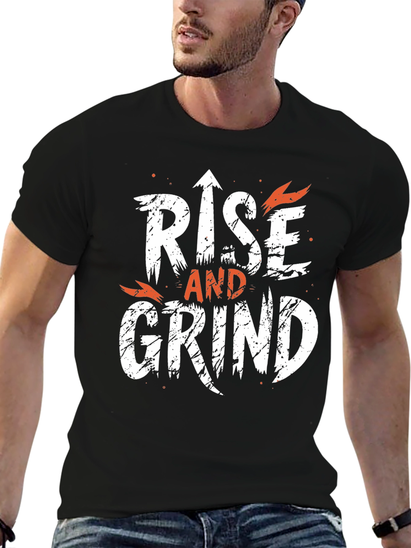Rise and Grind Graphic Tee - Motivational T-Shirt