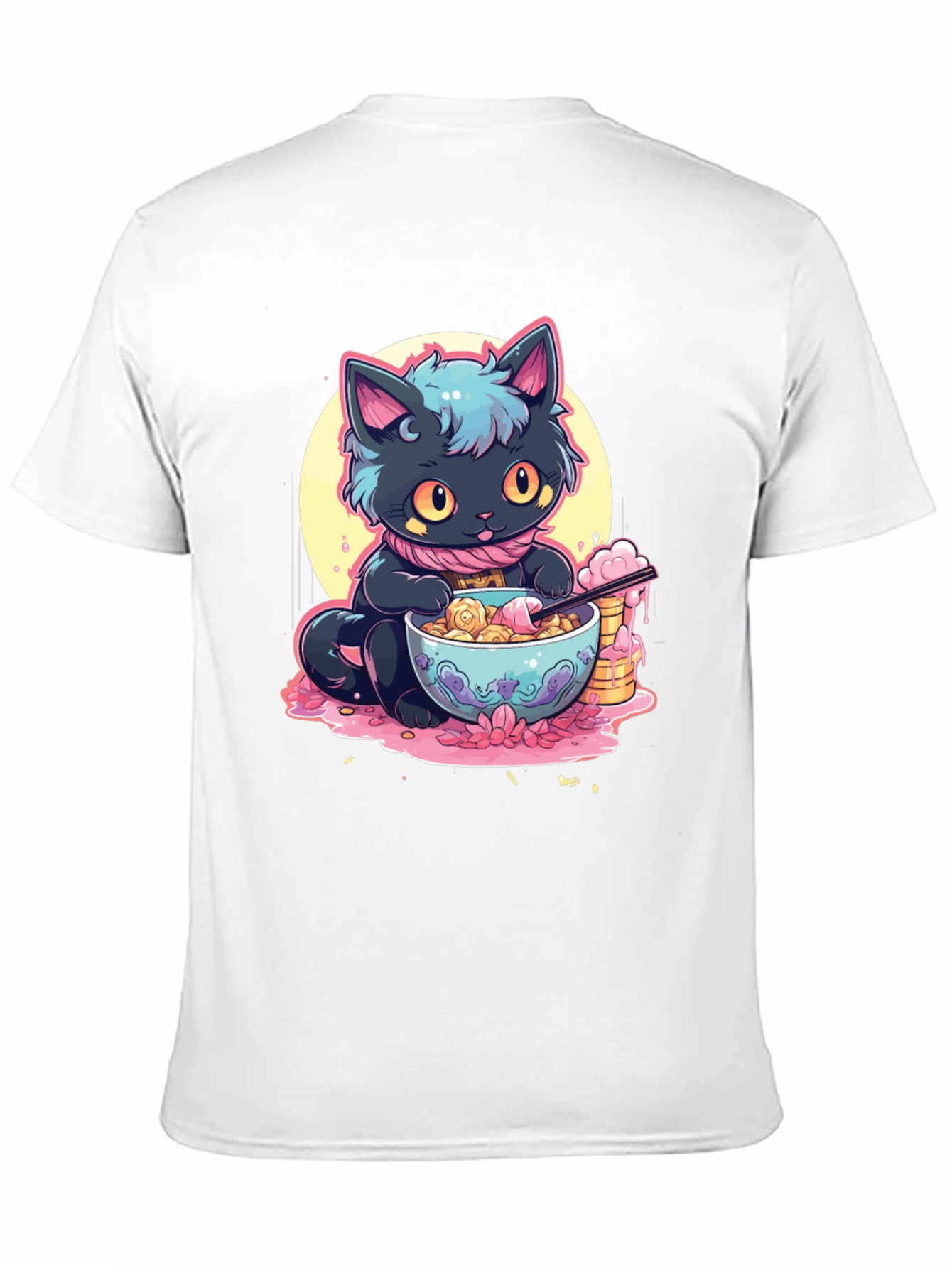 Cute Anime Cat Ramen T-Shirt