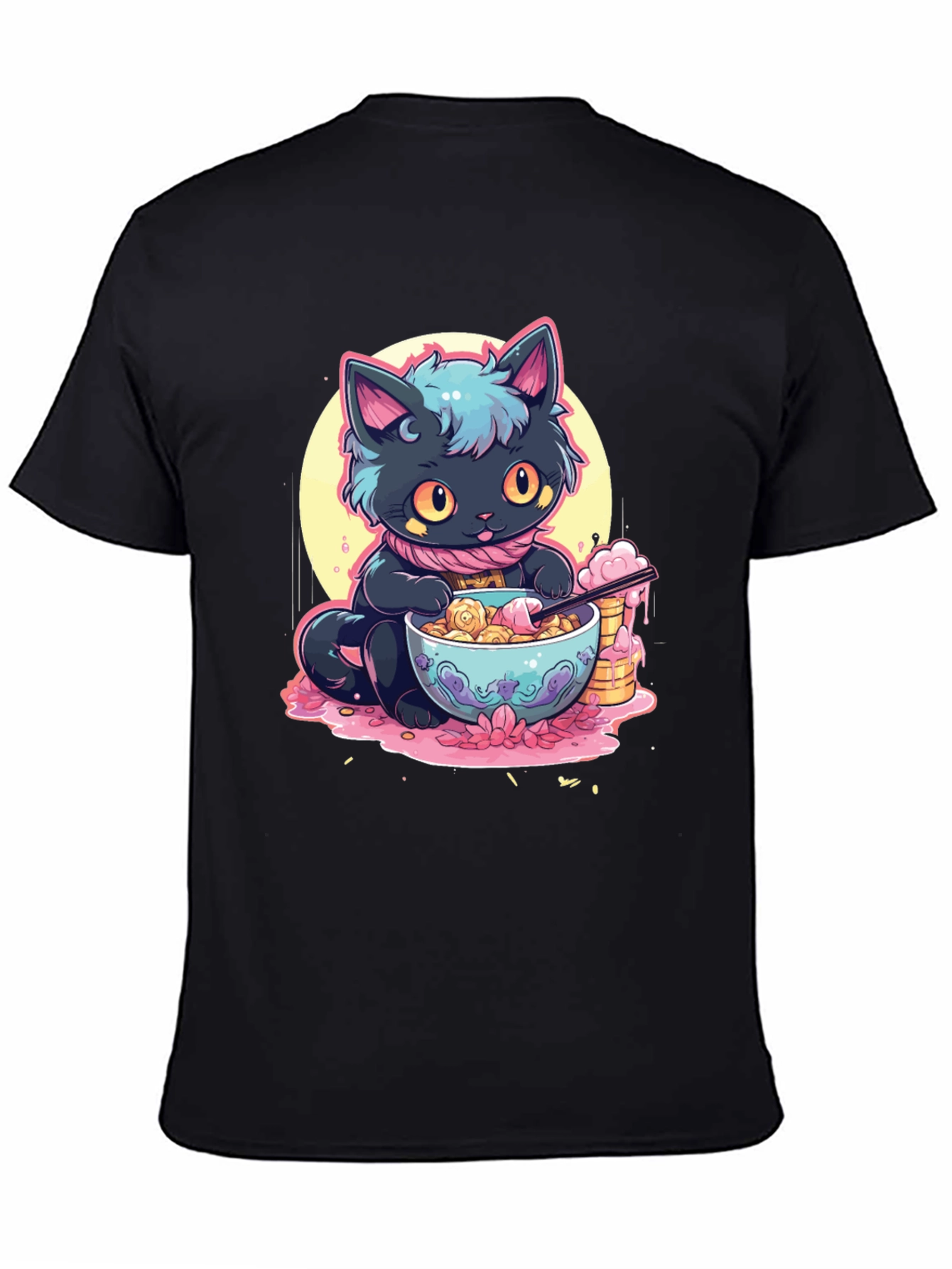 Cute Anime Cat Ramen T-Shirt