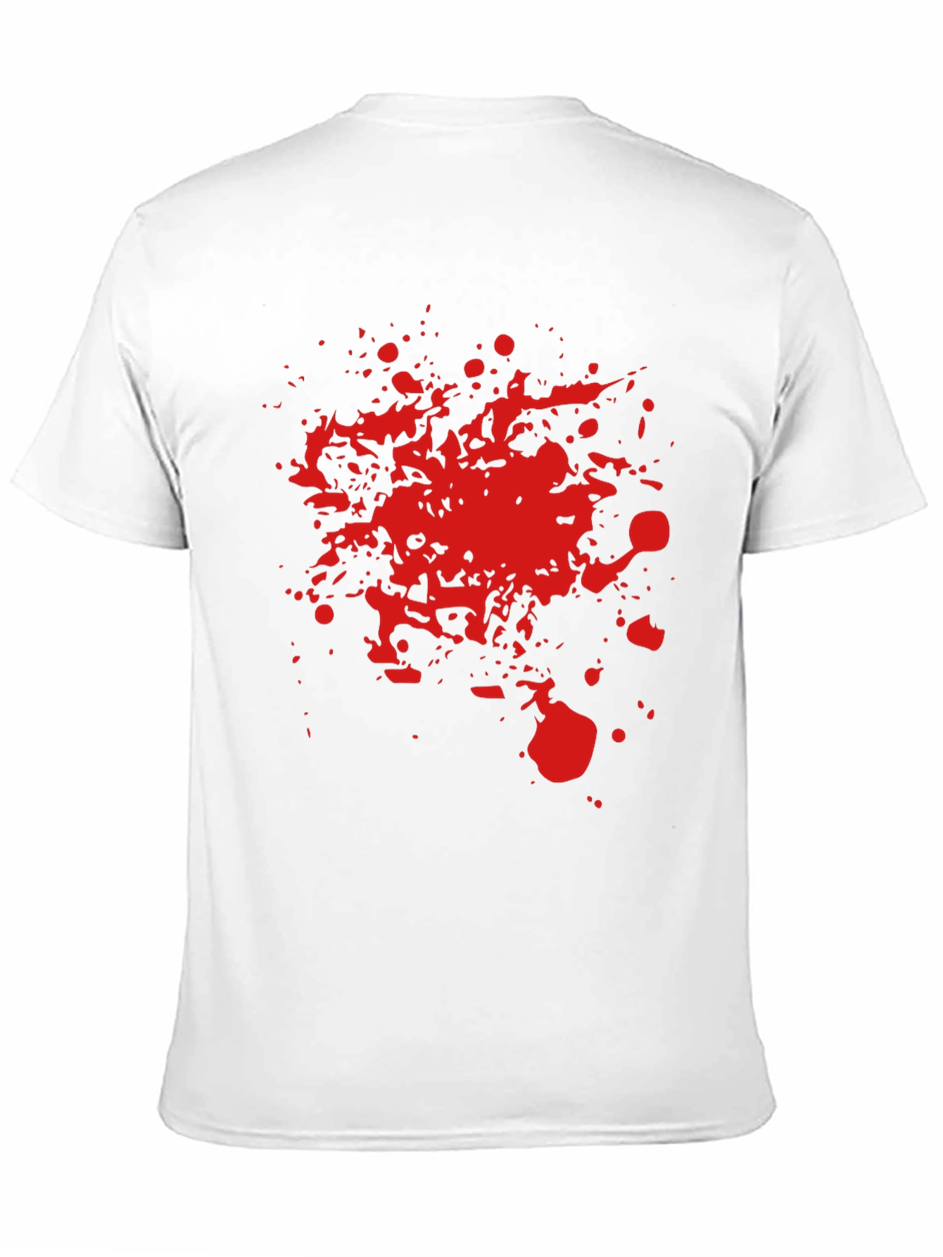 Red Splatter Graphic T-Shirt - Bold Black Tee
