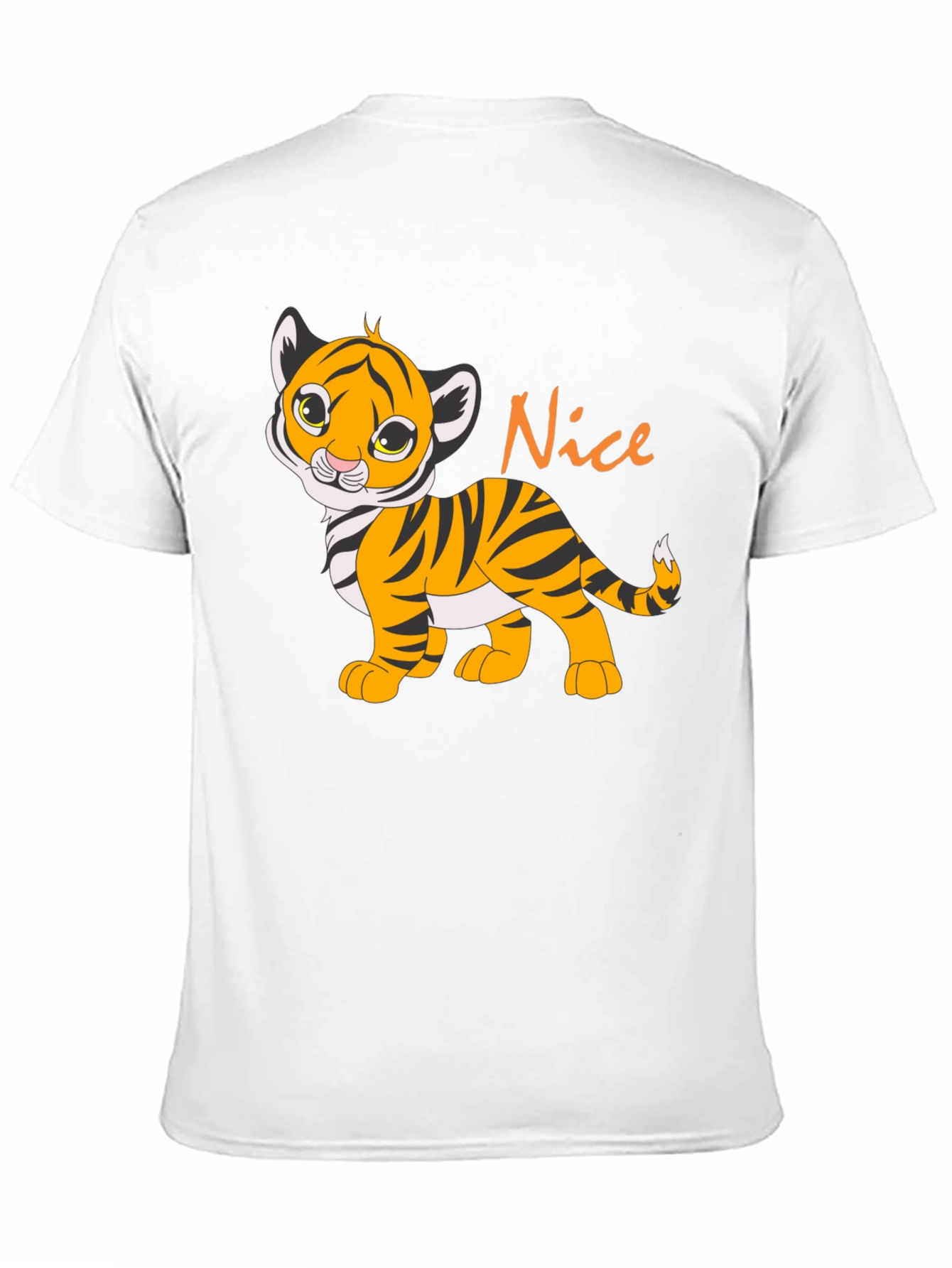 Cute Tiger Cub Nice Graphic T-Shirt - Black