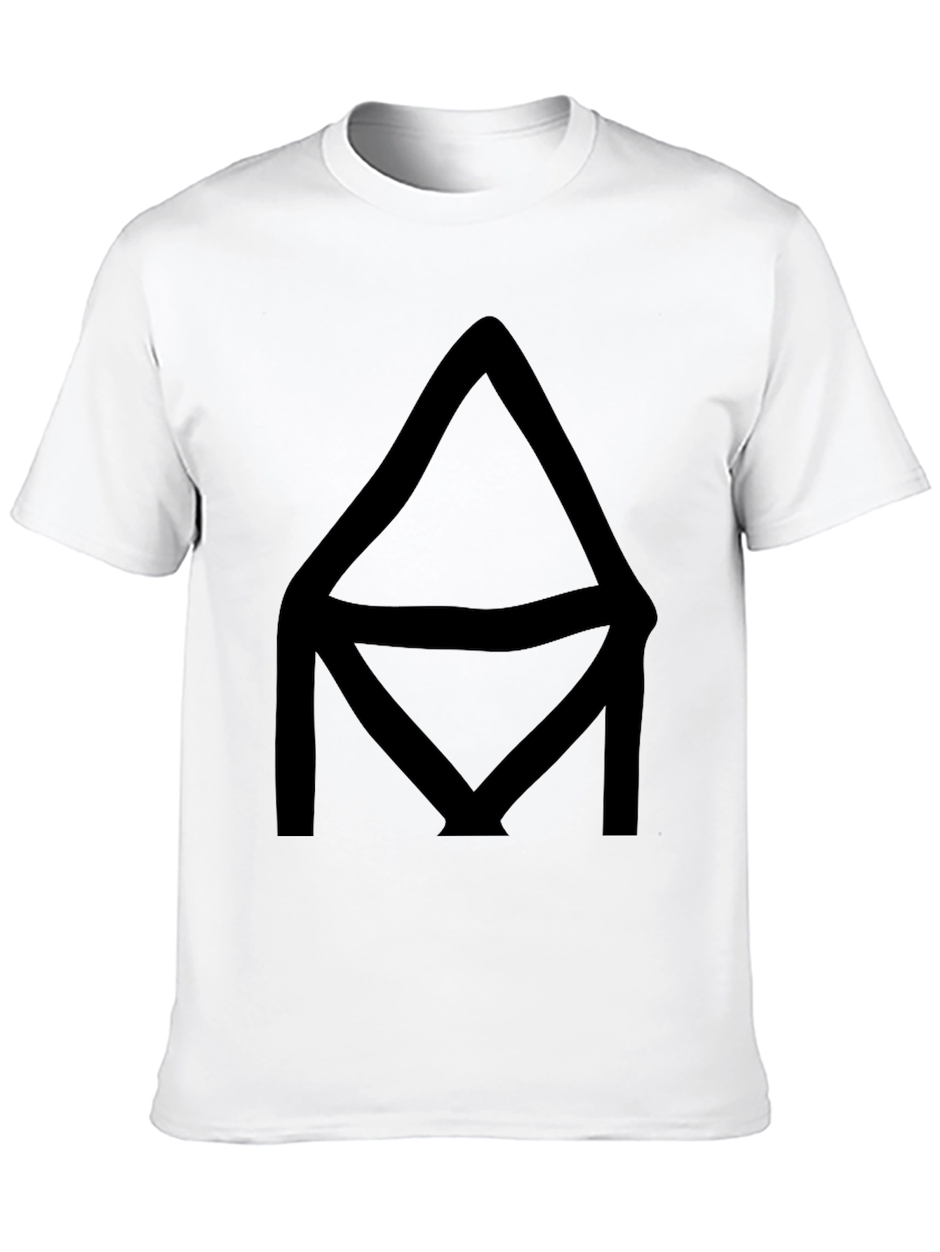 Geometric Black Graphic Tee - Modern Casual Wear
