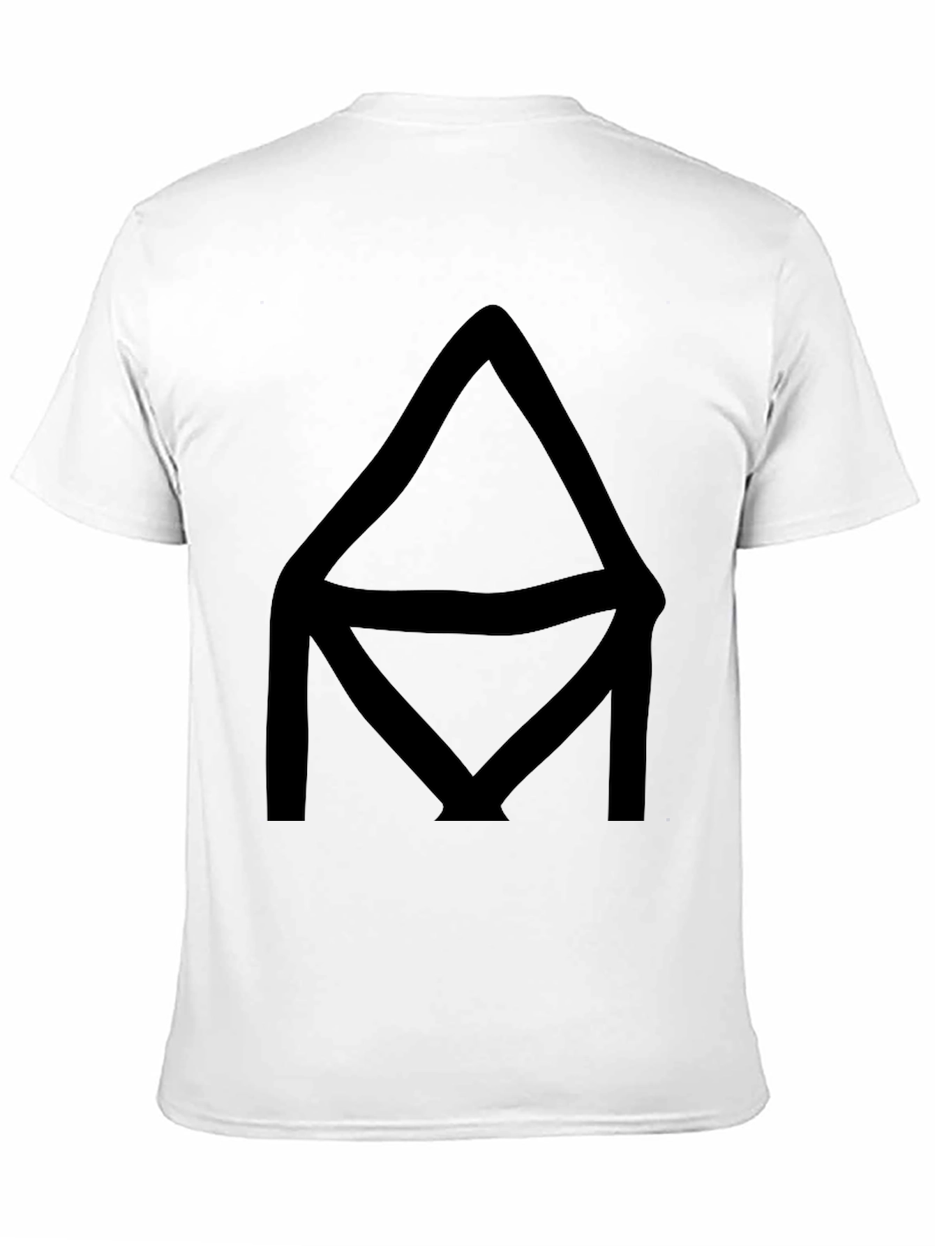 Geometric Black Graphic Tee - Modern Casual Wear