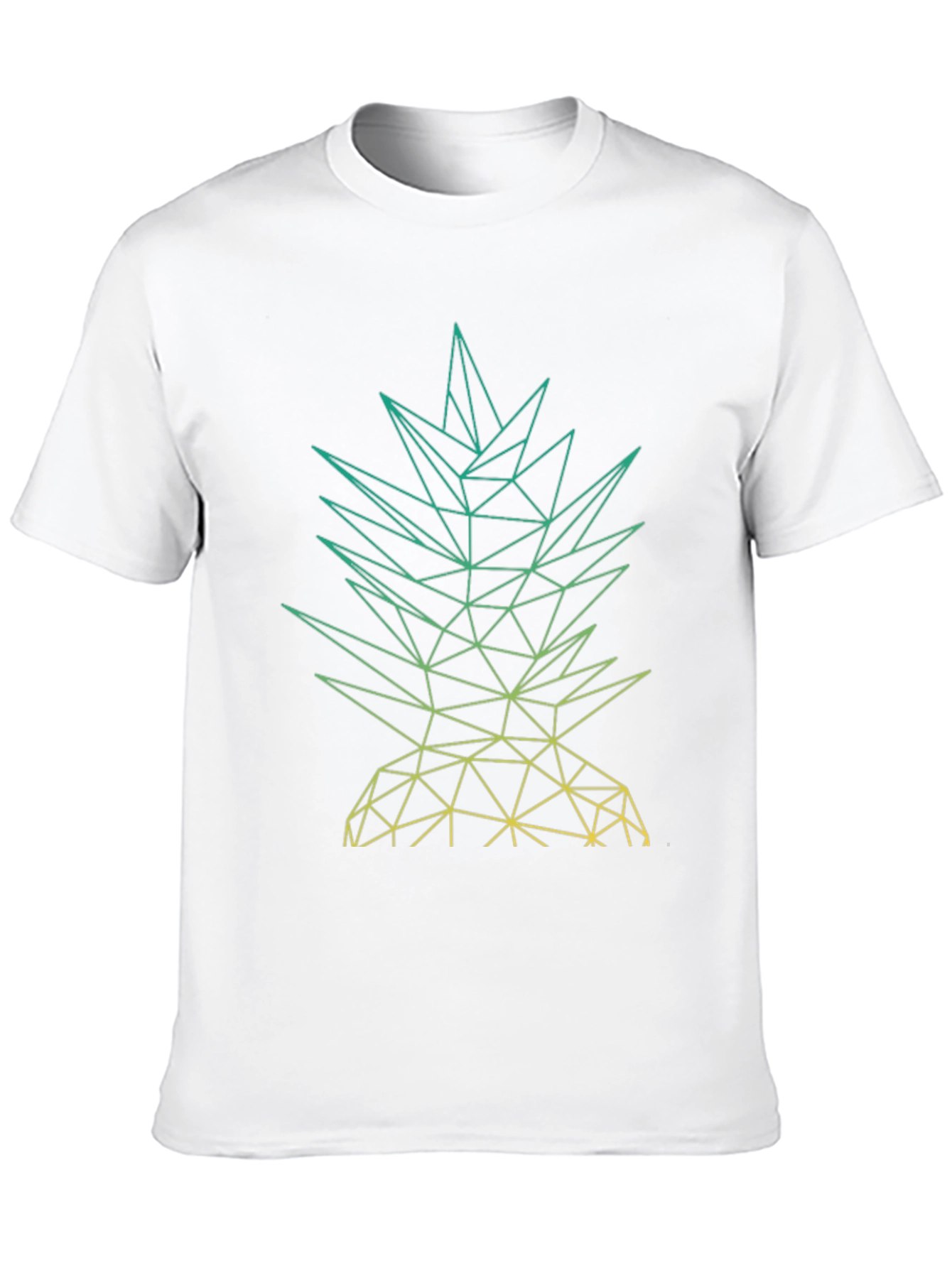 Geometric Pineapple Graphic Tee - Mens Black T-Shirt