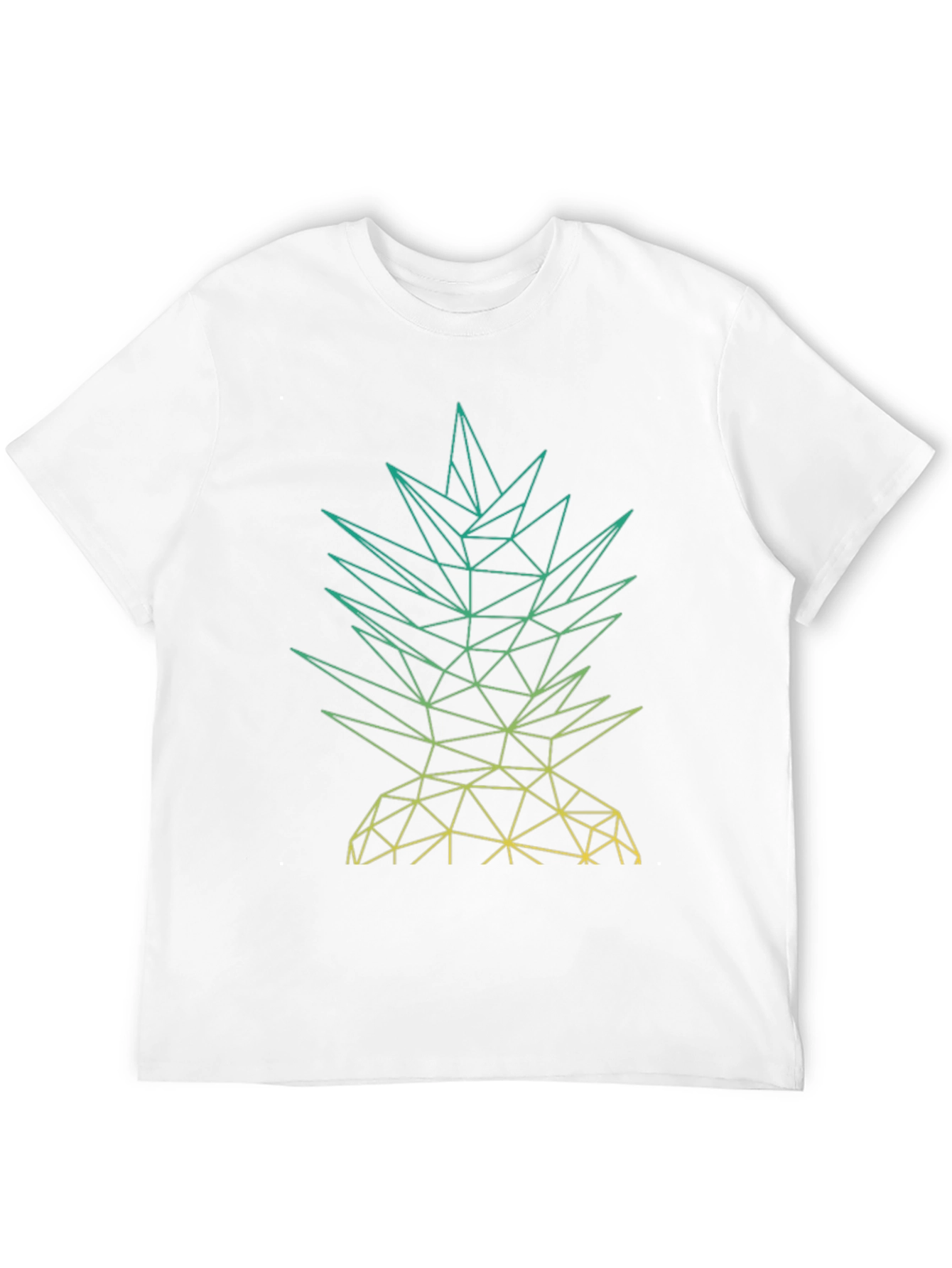 Geometric Pineapple Graphic Tee - Mens Black T-Shirt