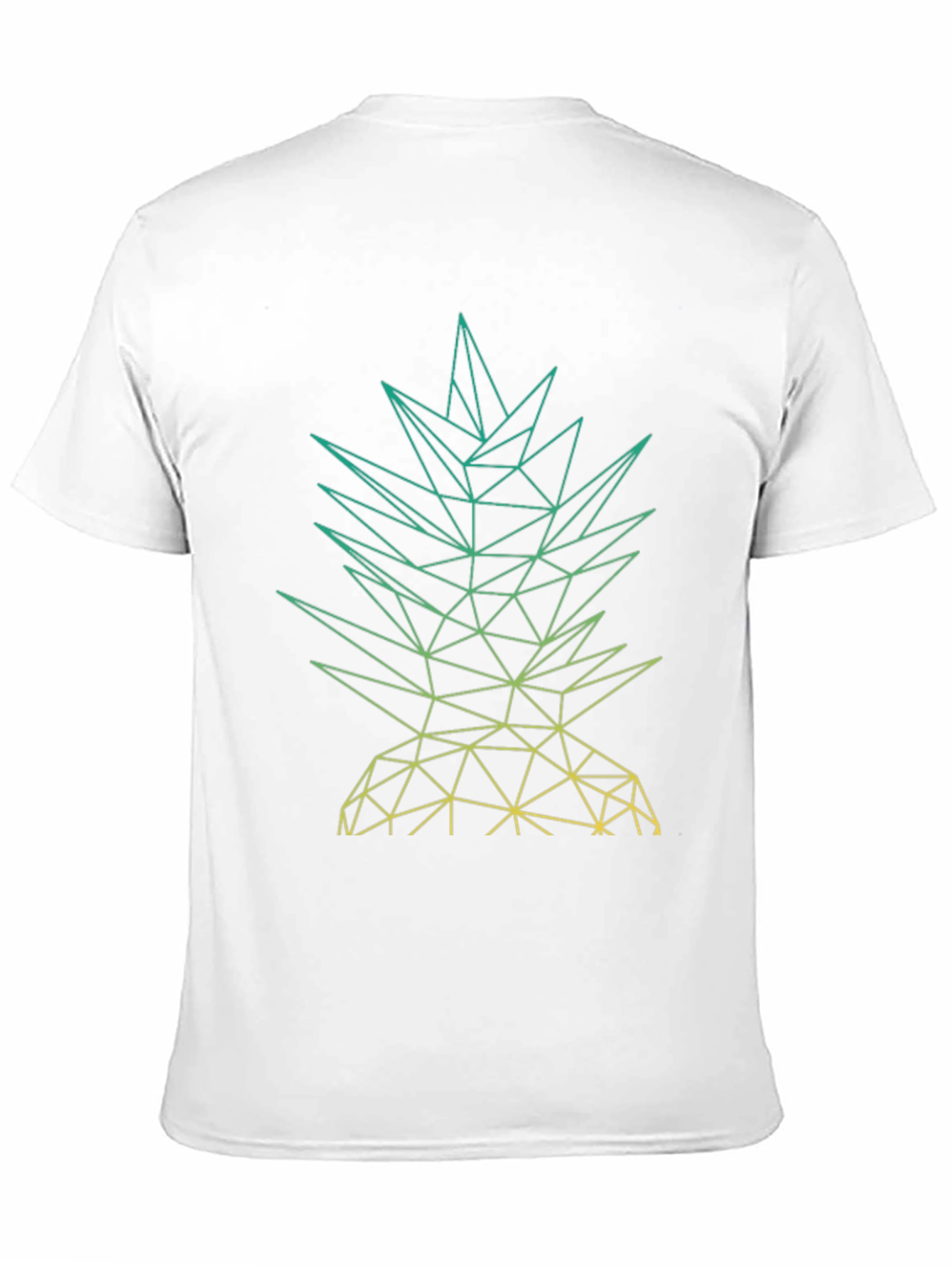 Geometric Pineapple Graphic Tee - Mens Black T-Shirt