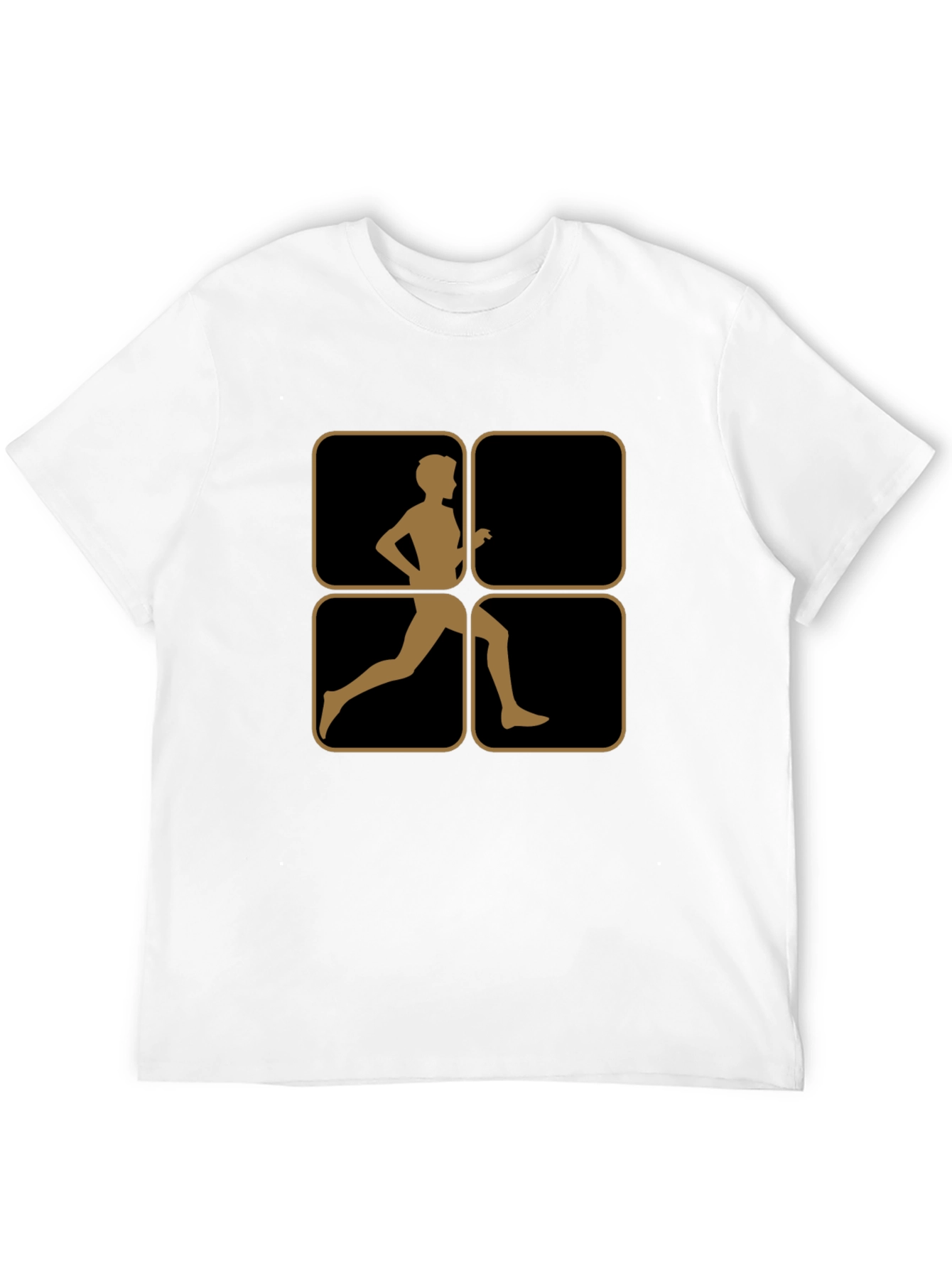 Retro Runner Graphic Tee - Black Cotton Comfort