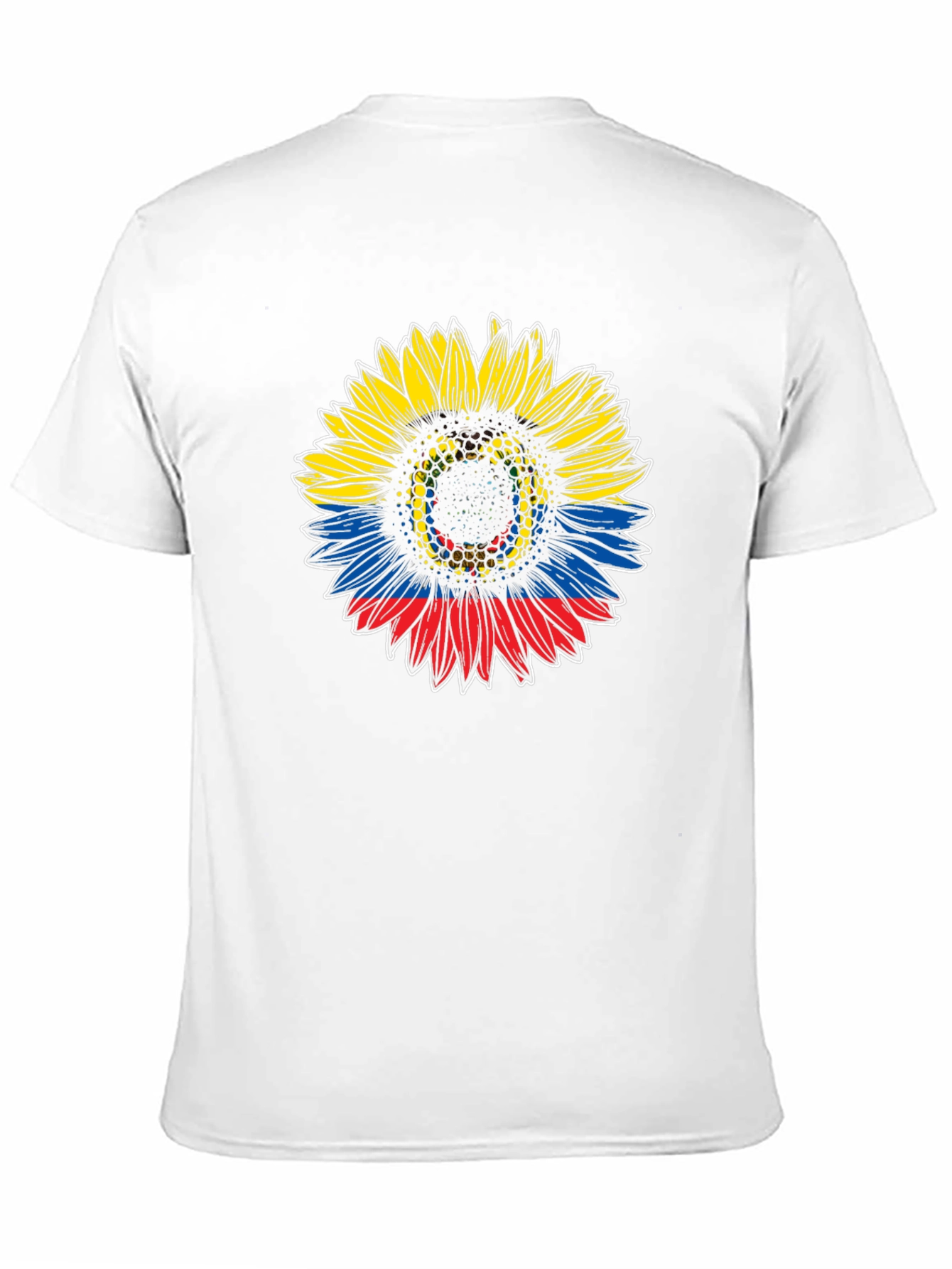 Colombian Flag Sunflower Graphic T-Shirt