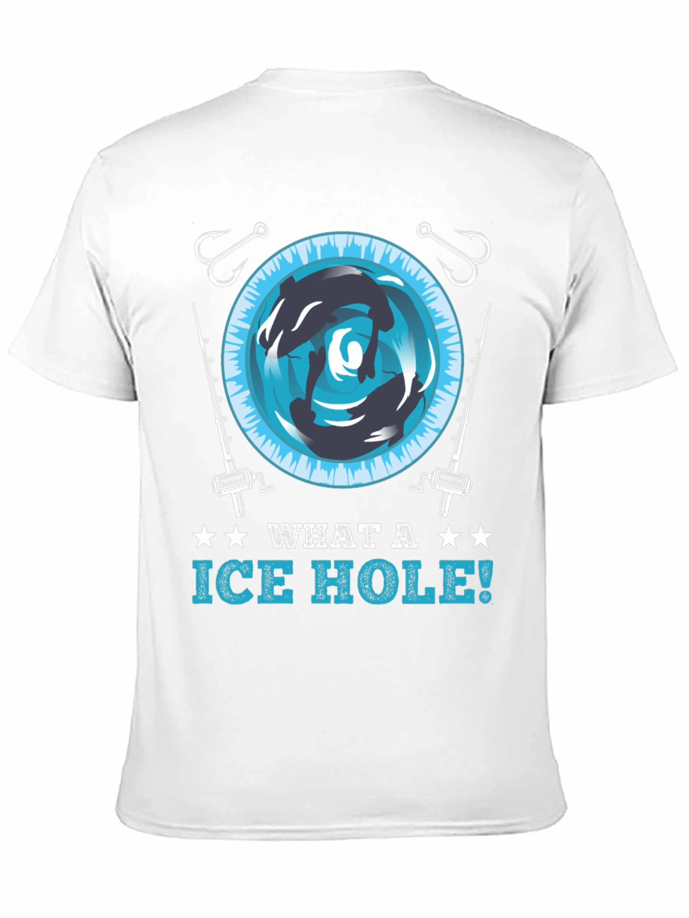 Ice Hole Fishing Graphic Tee - Fun Angler T-Shirt
