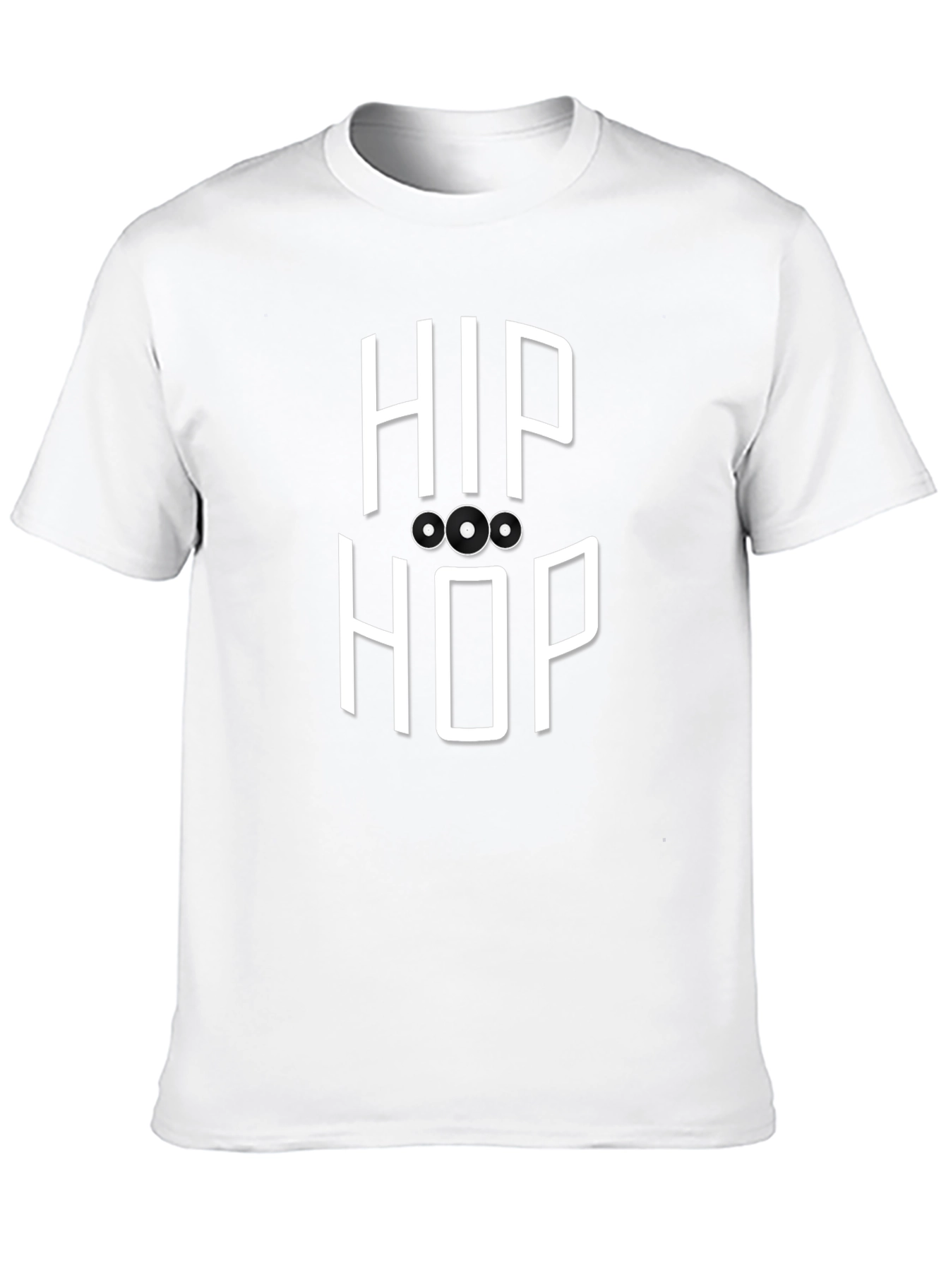 Hip Hop Graphic T-Shirt - Black Crew Neck Tee