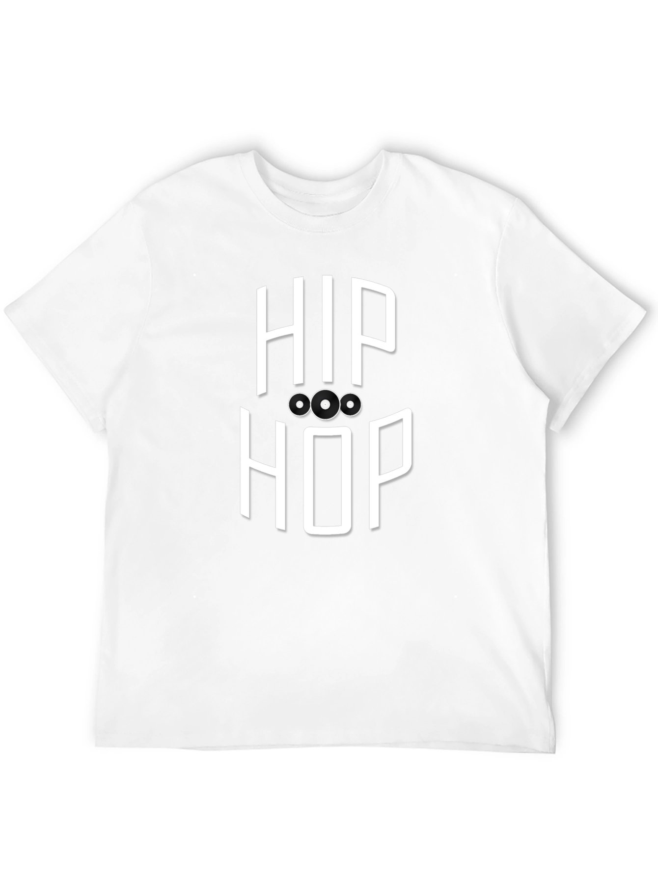 Hip Hop Graphic T-Shirt - Black Crew Neck Tee