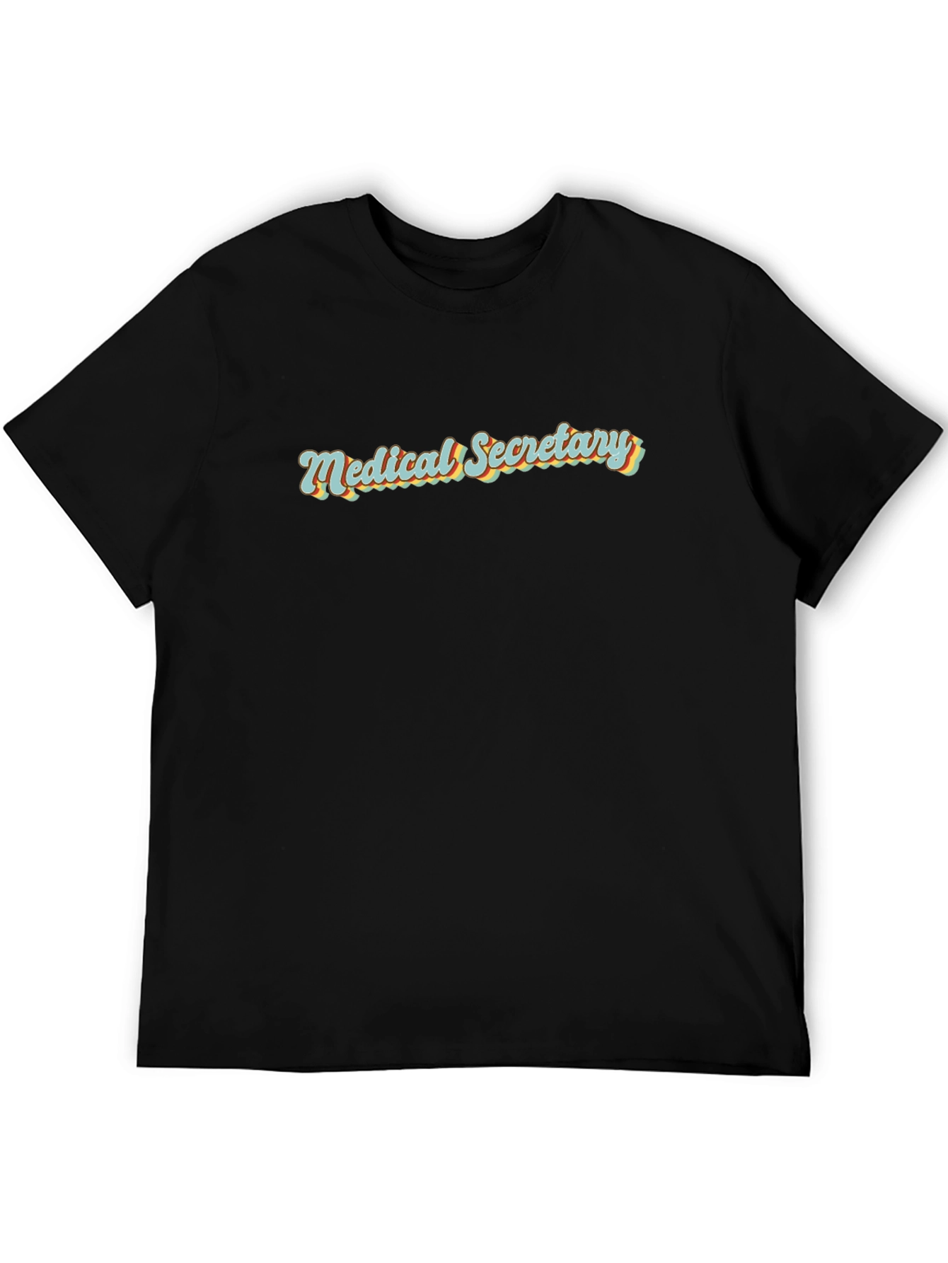 Medical Secretary Retro Style Black T-Shirt