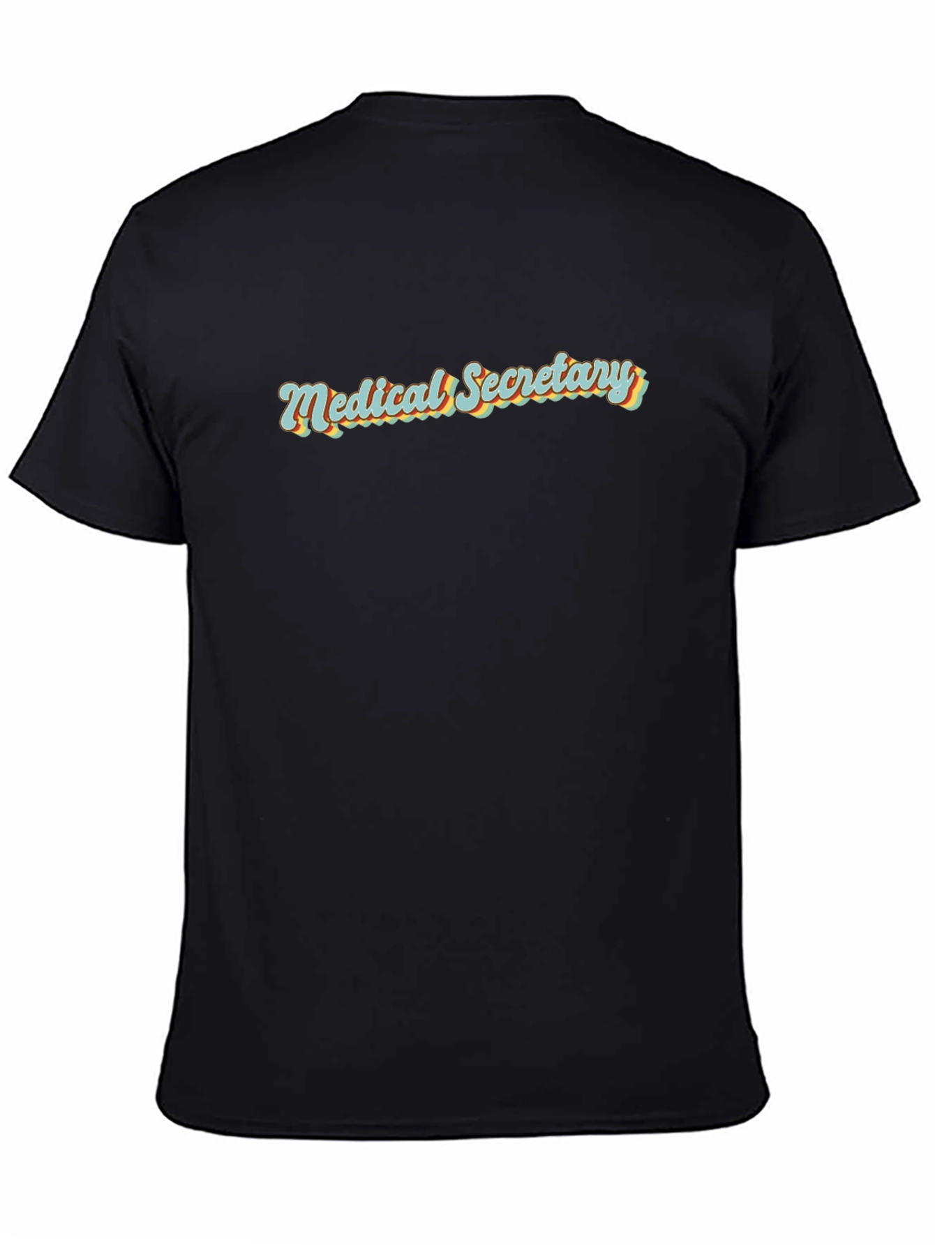 Medical Secretary Retro Style Black T-Shirt