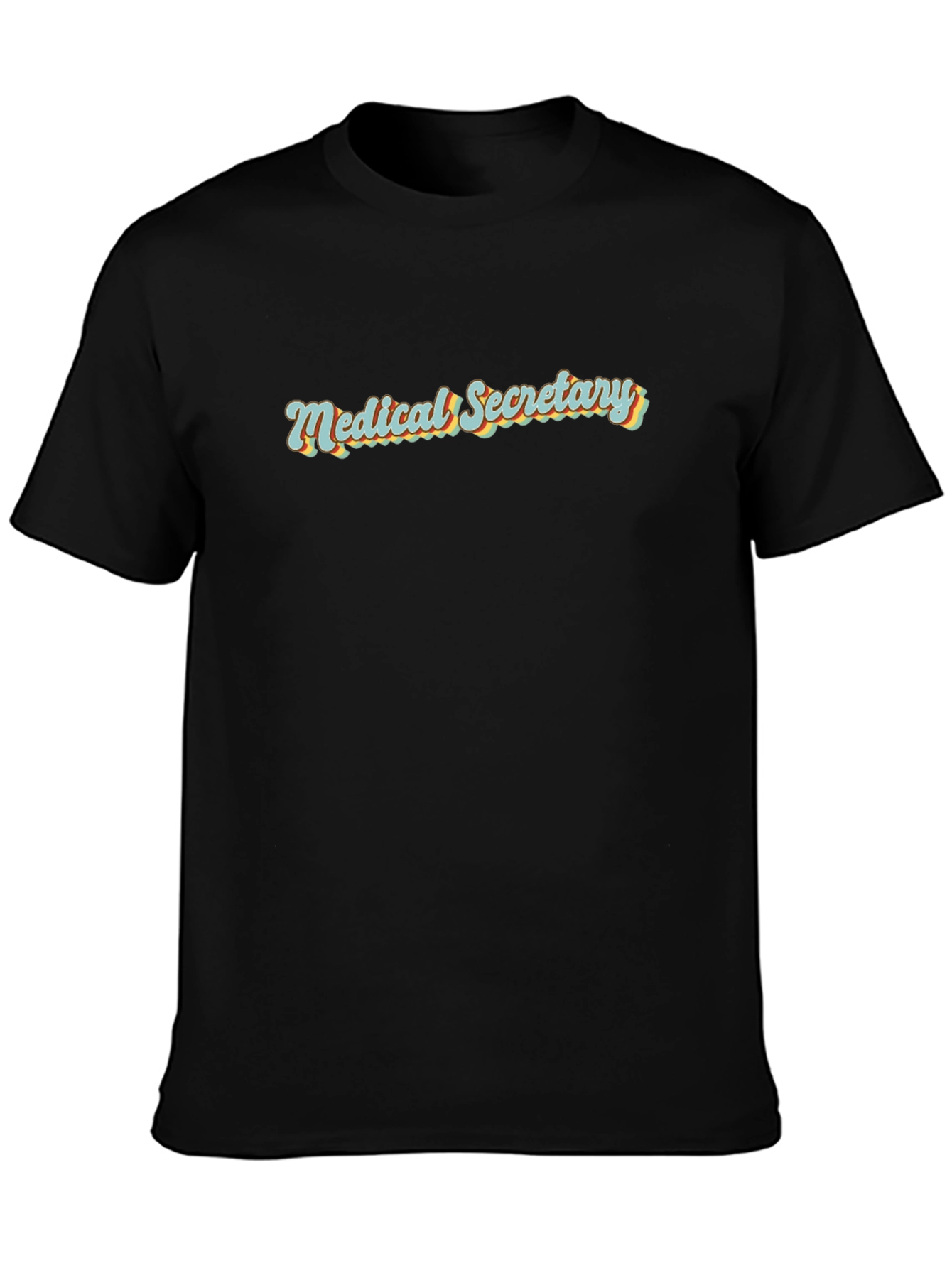 Medical Secretary Retro Style Black T-Shirt