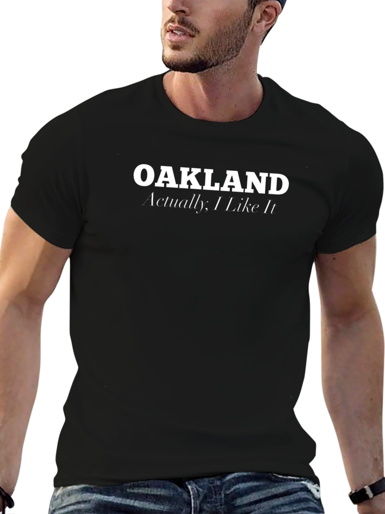 Oakland Actually I Like It T-Shirt - Black