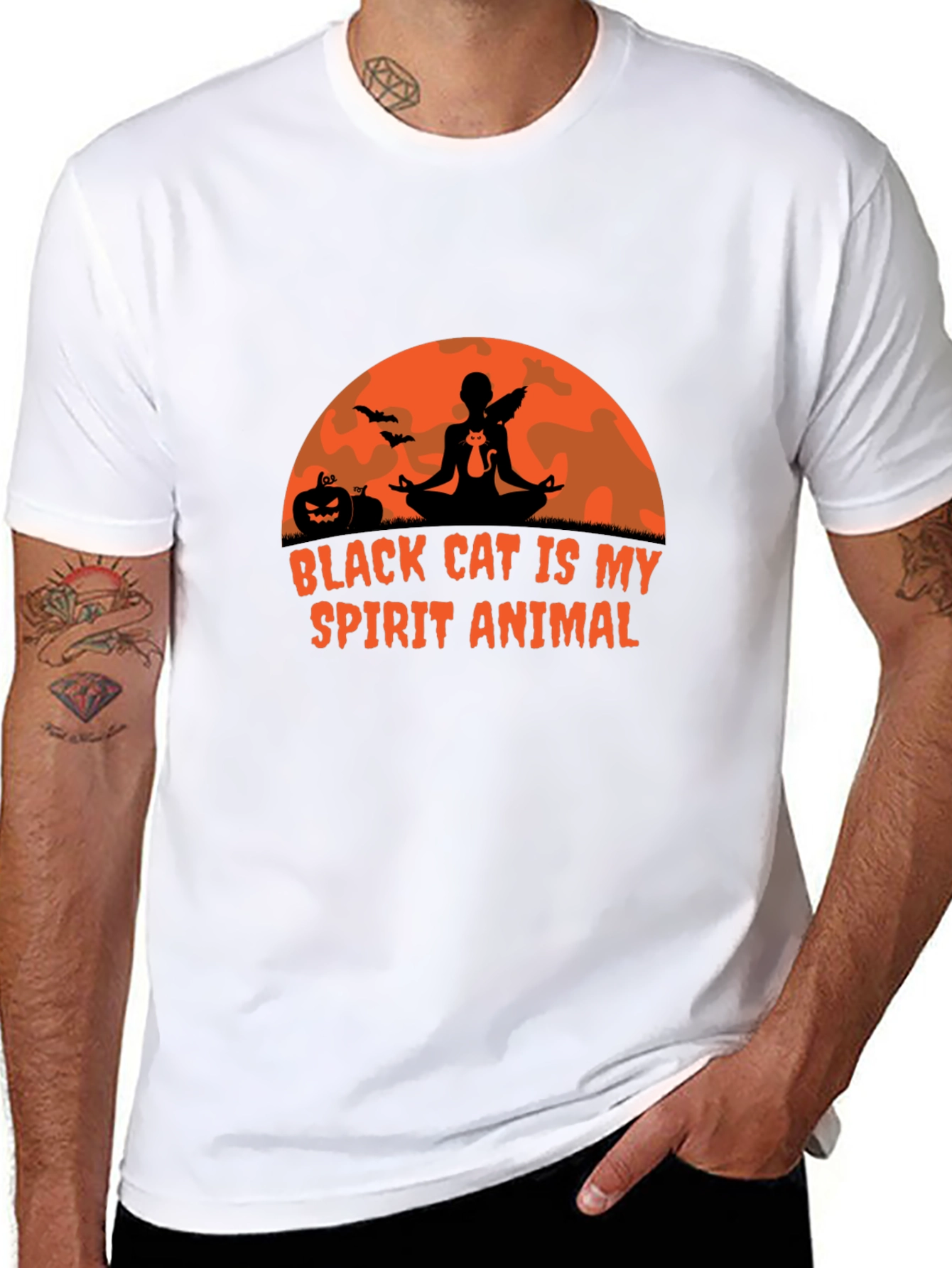 Black Cat Spirit Animal Graphic Tee
