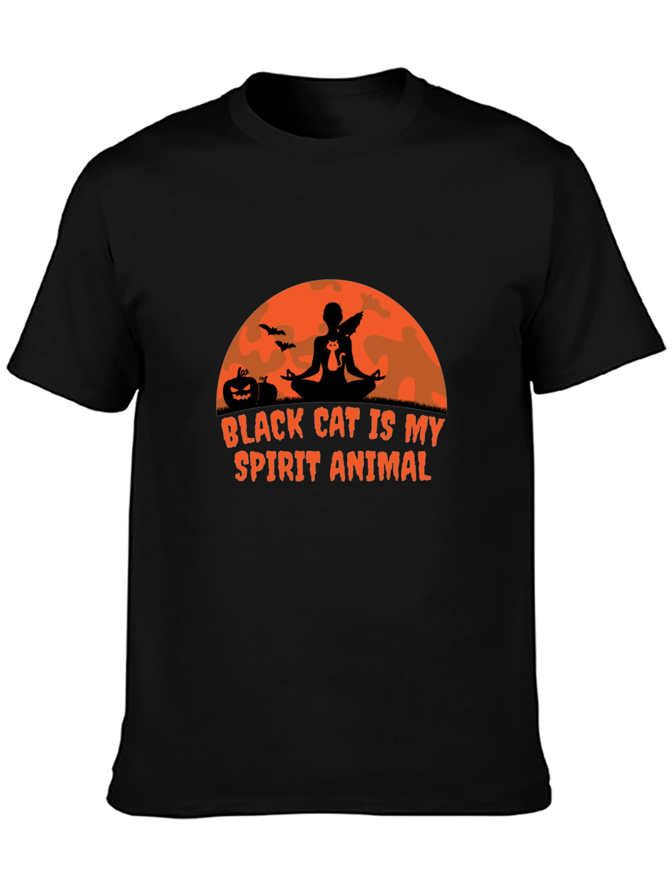 Black Cat Spirit Animal Graphic Tee