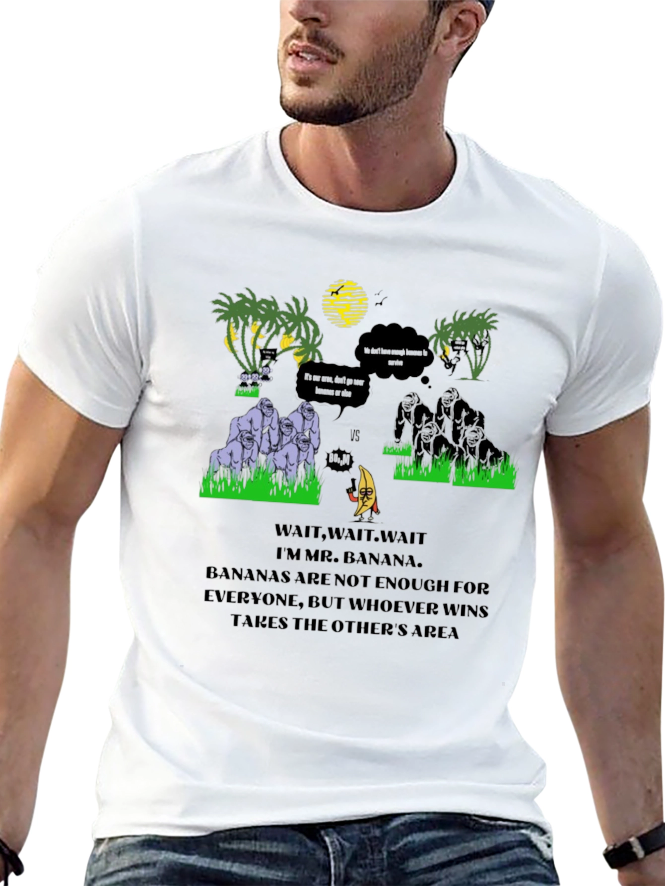 Banana vs Gorilla T-Shirt - Jungle Warfare Tee