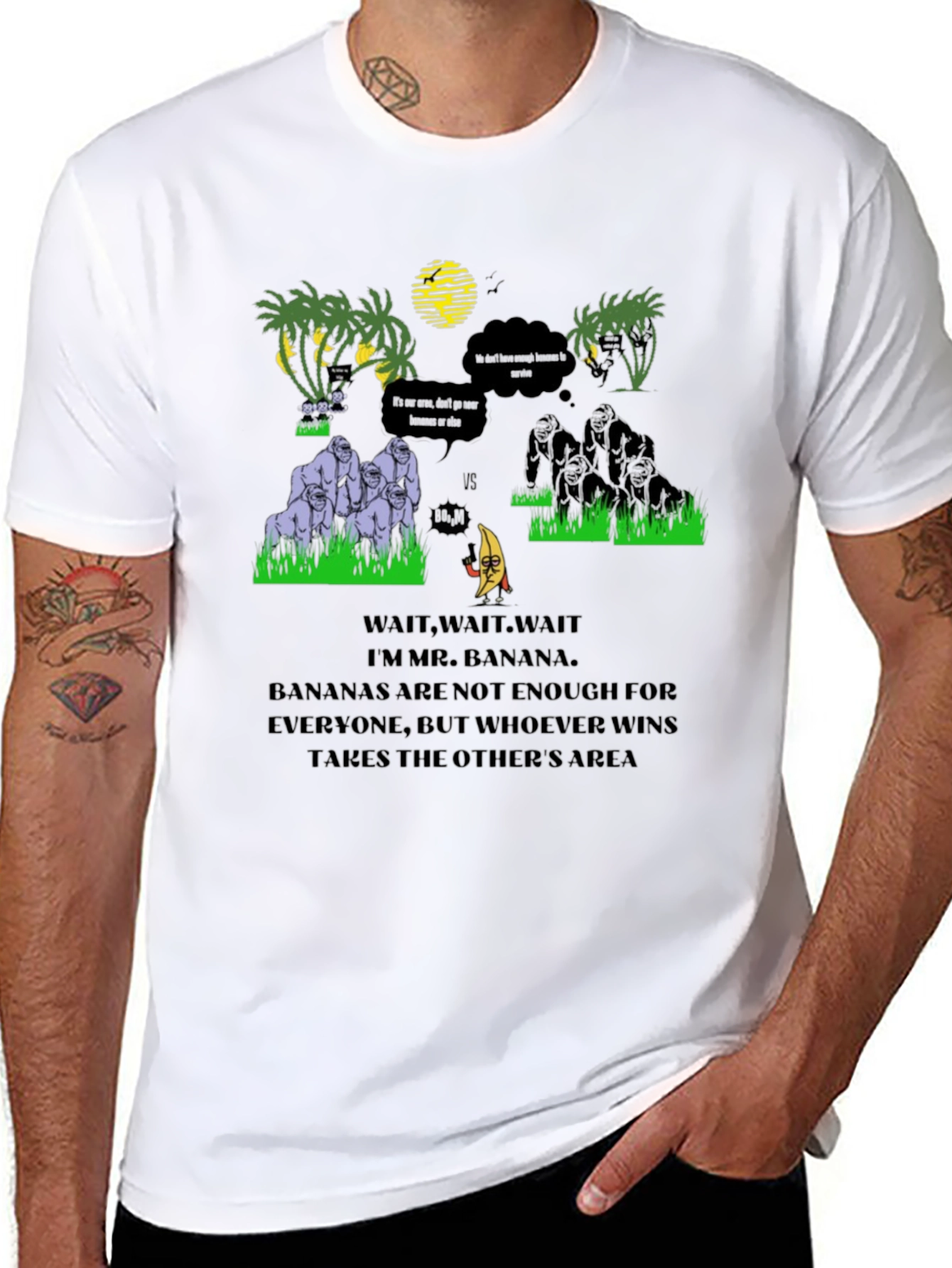 Banana vs Gorilla T-Shirt - Jungle Warfare Tee