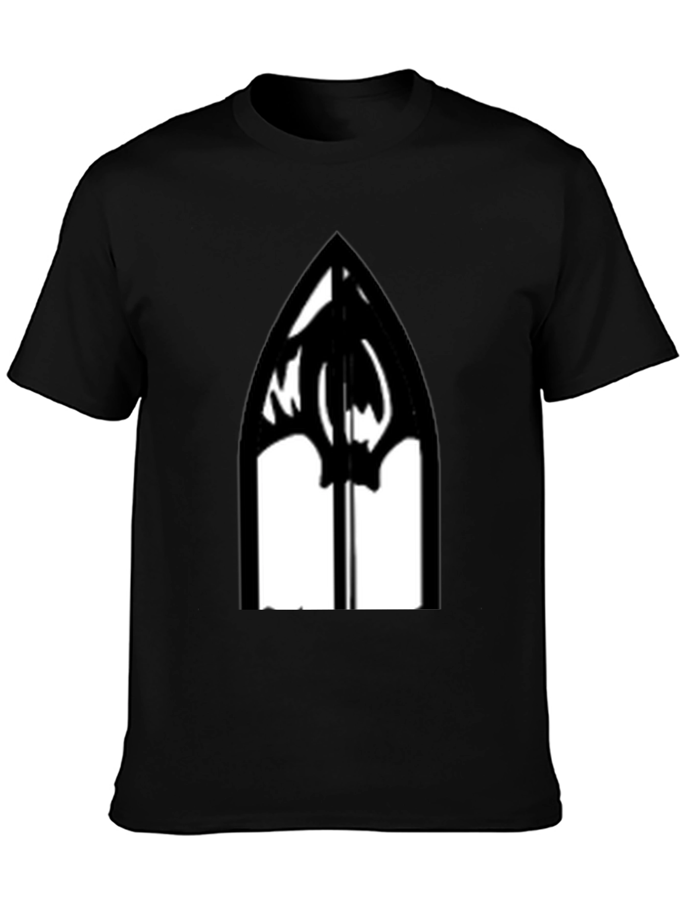 Gothic Window T-Shirt - Black Graphic Tee