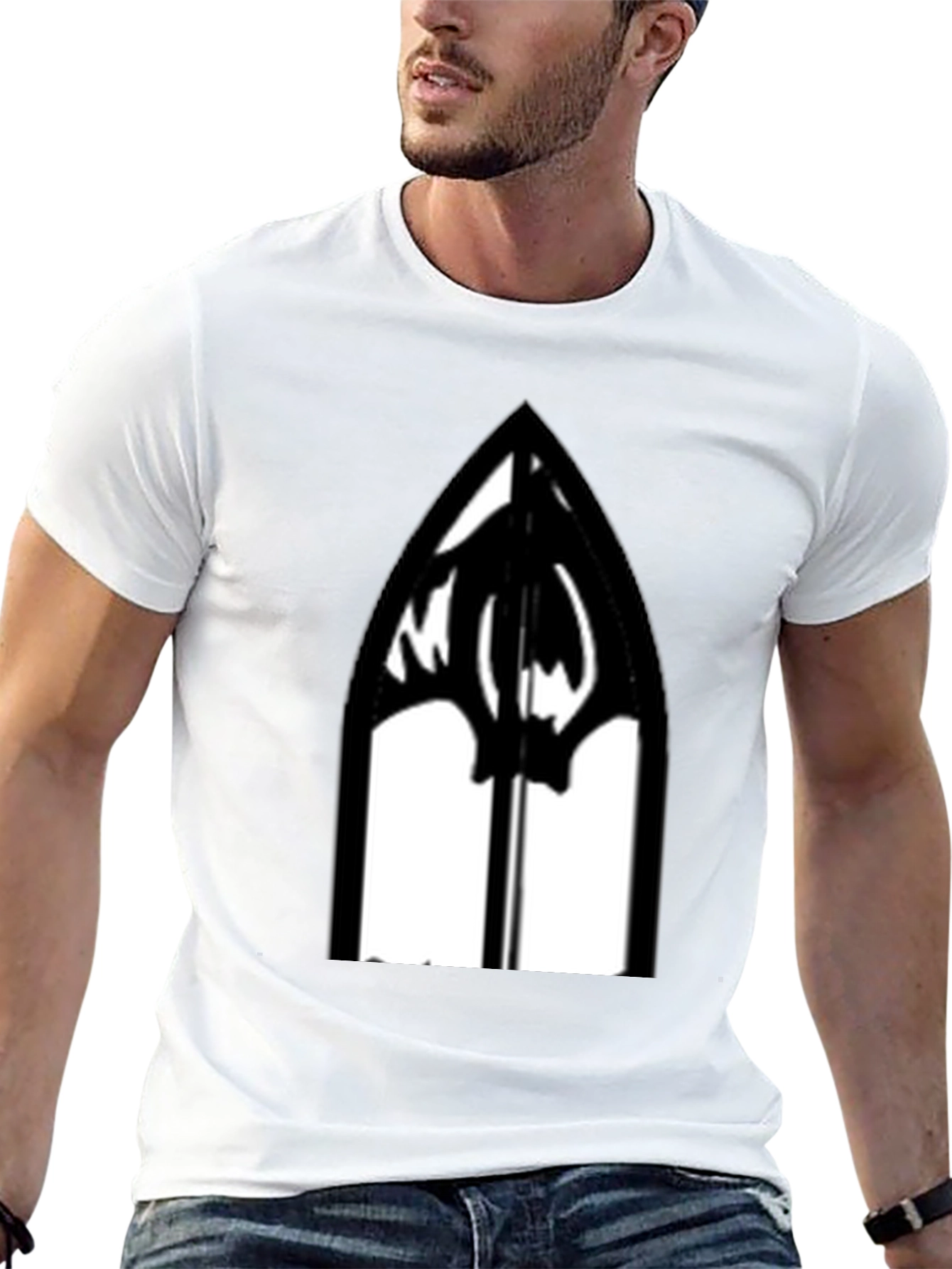 Gothic Window T-Shirt - Black Graphic Tee