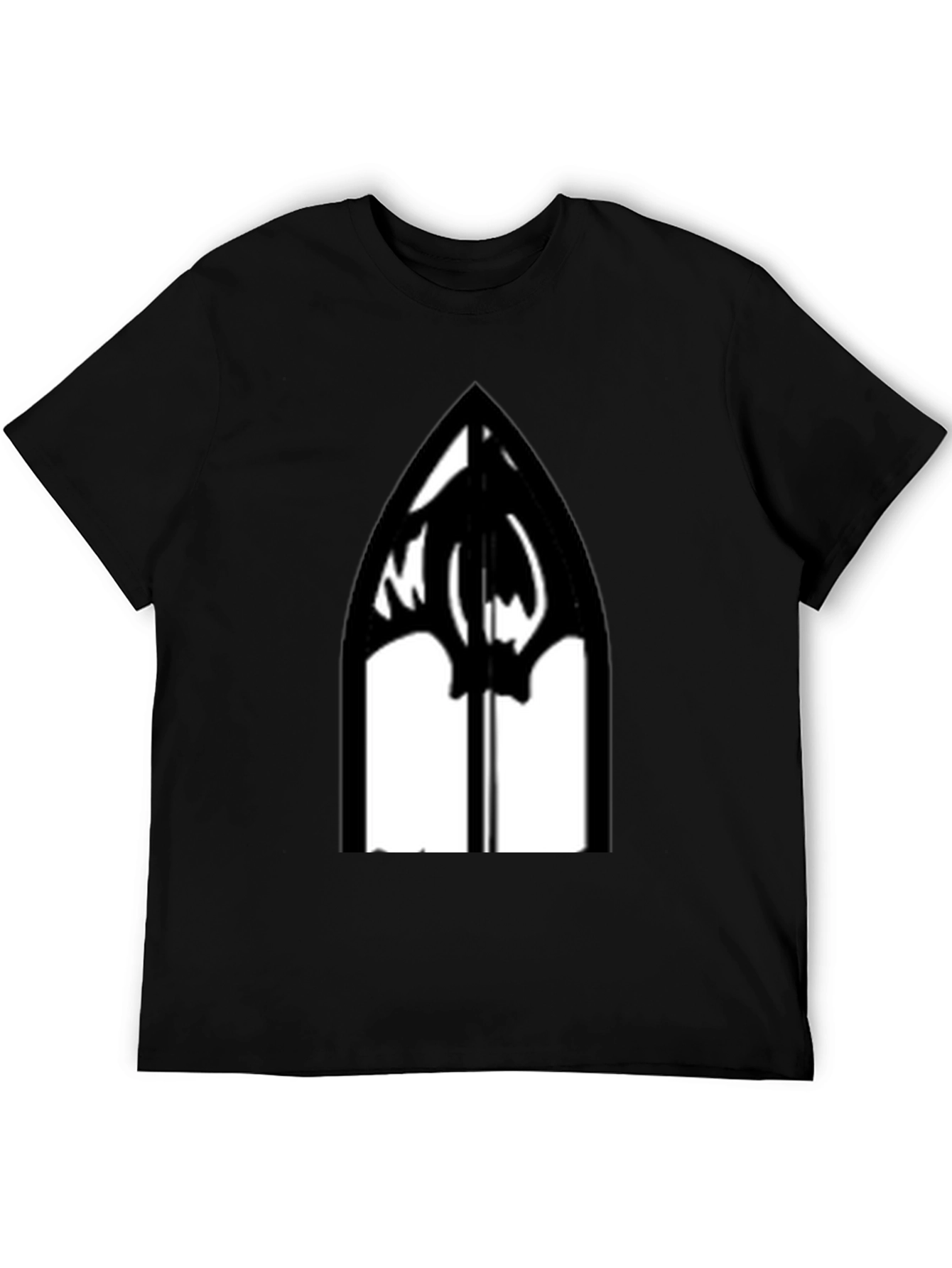 Gothic Window T-Shirt - Black Graphic Tee