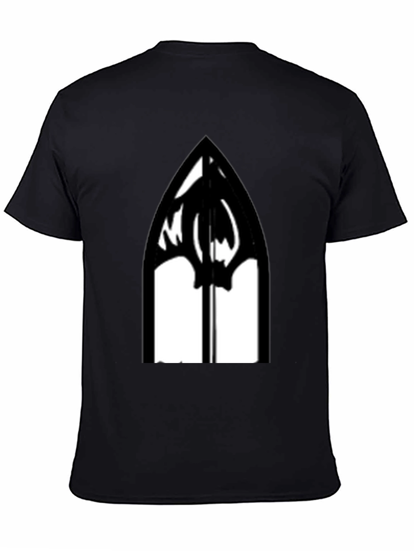 Gothic Window T-Shirt - Black Graphic Tee