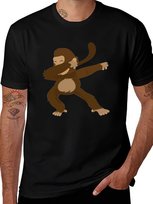 Dabbing Monkey Graphic Tee - Mens Black T-Shirt