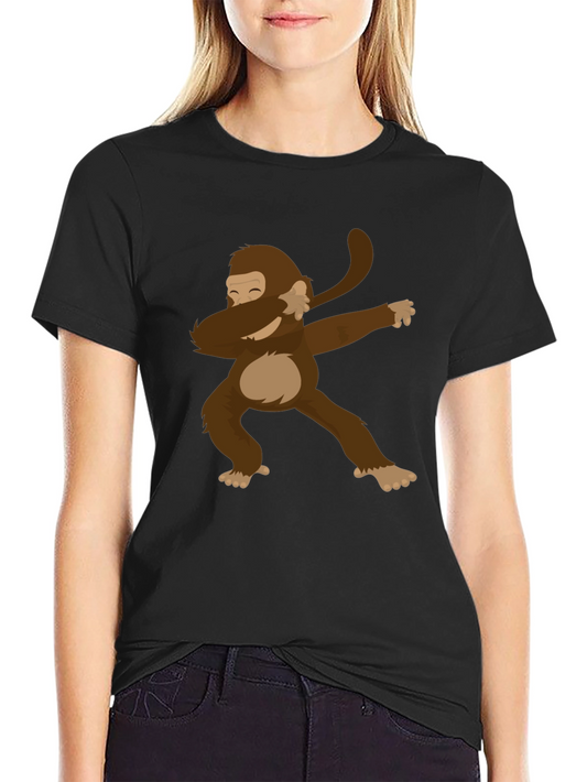 Dabbing Monkey Graphic Tee - Mens Black T-Shirt