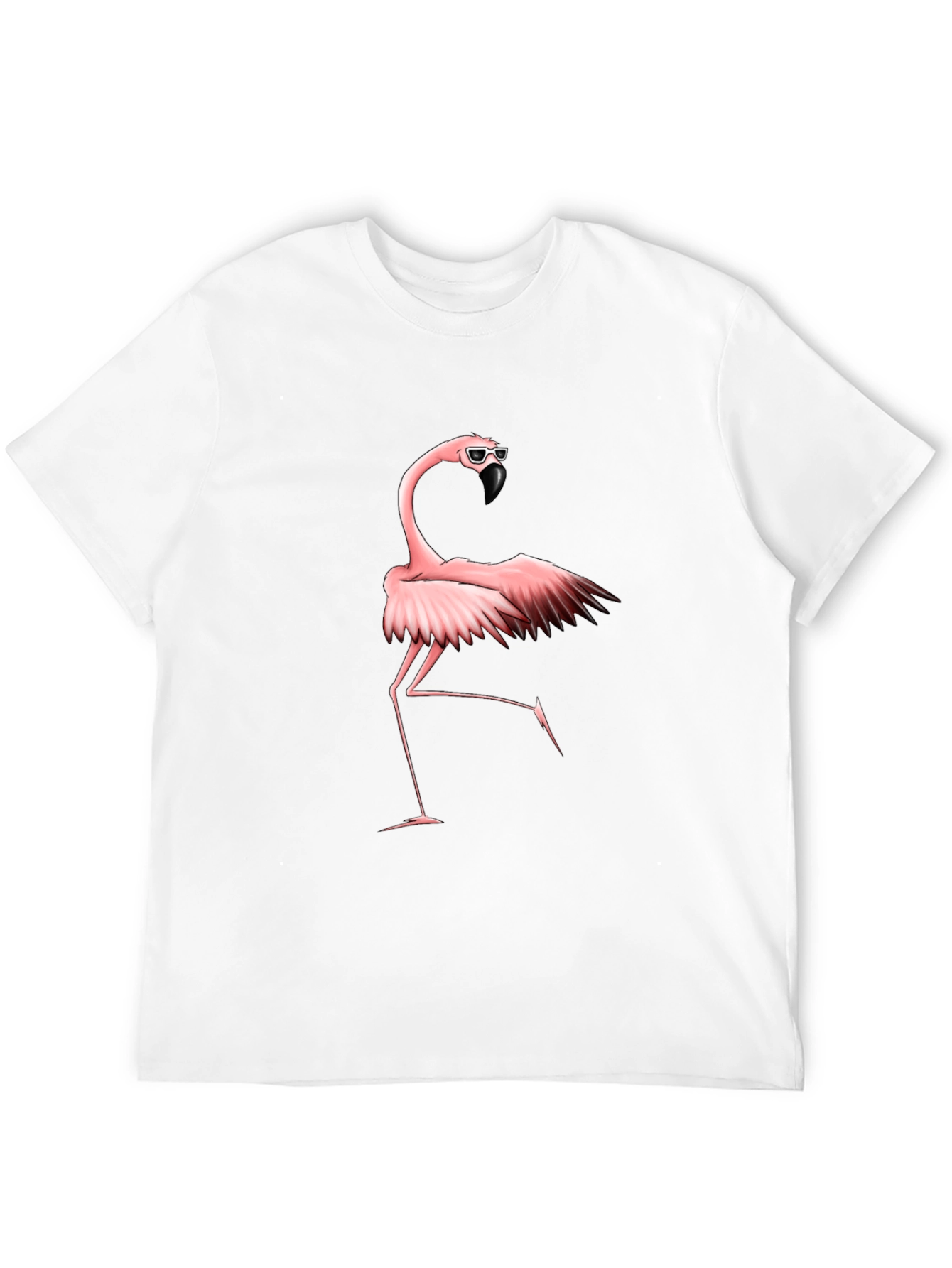 Cool Flamingo Graphic Tee - Black