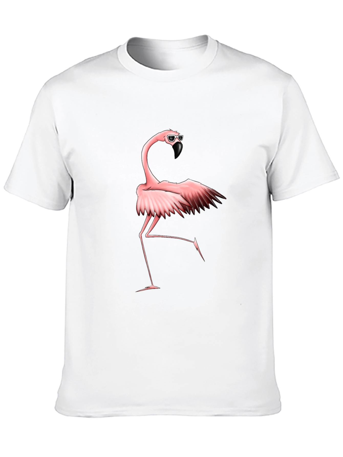 Cool Flamingo Graphic Tee - Black