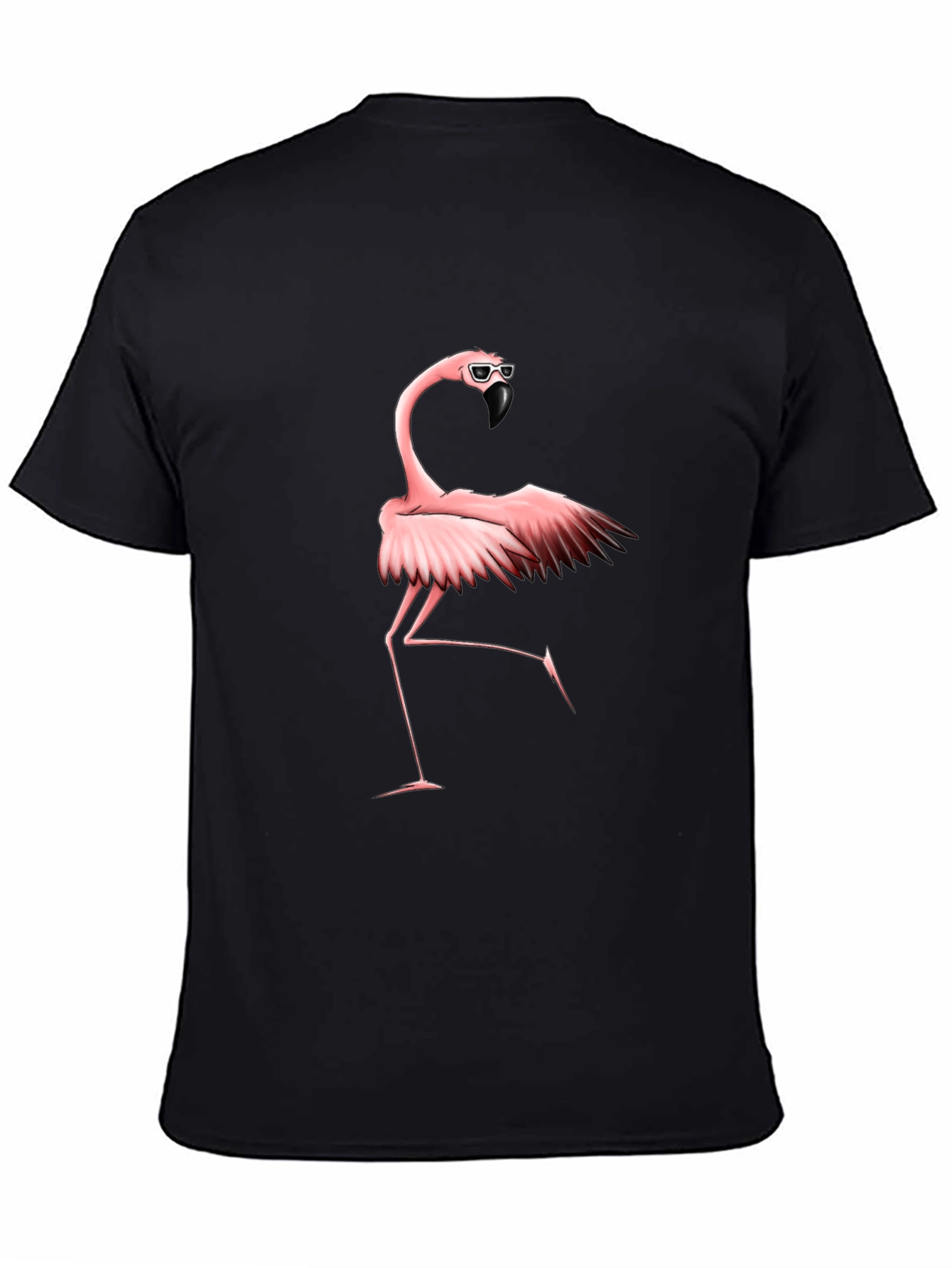 Cool Flamingo Graphic Tee - Black